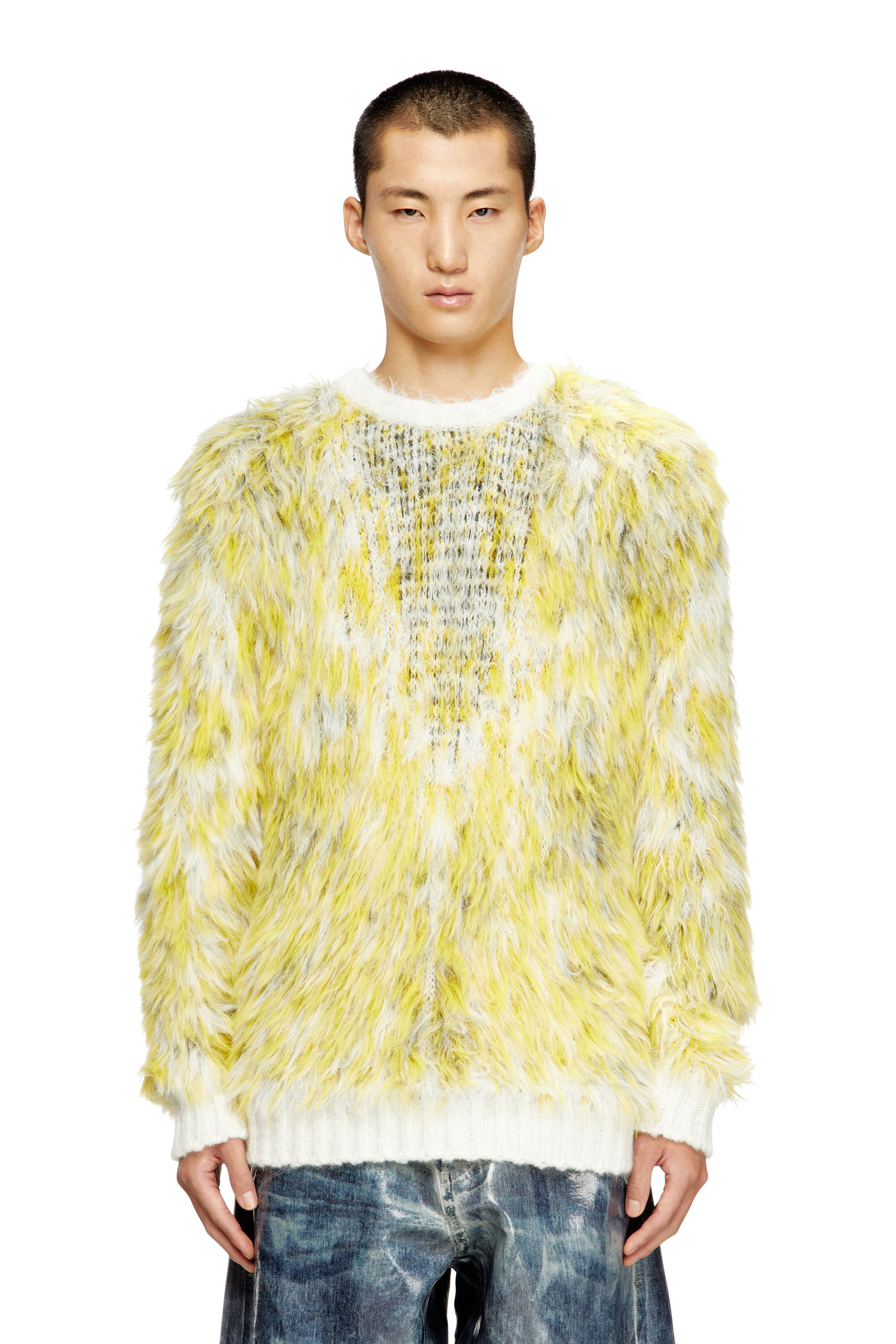 Diesel - K-ALLEN, Pull en maille jacquard duveteuse Homme in Polychrome - 3