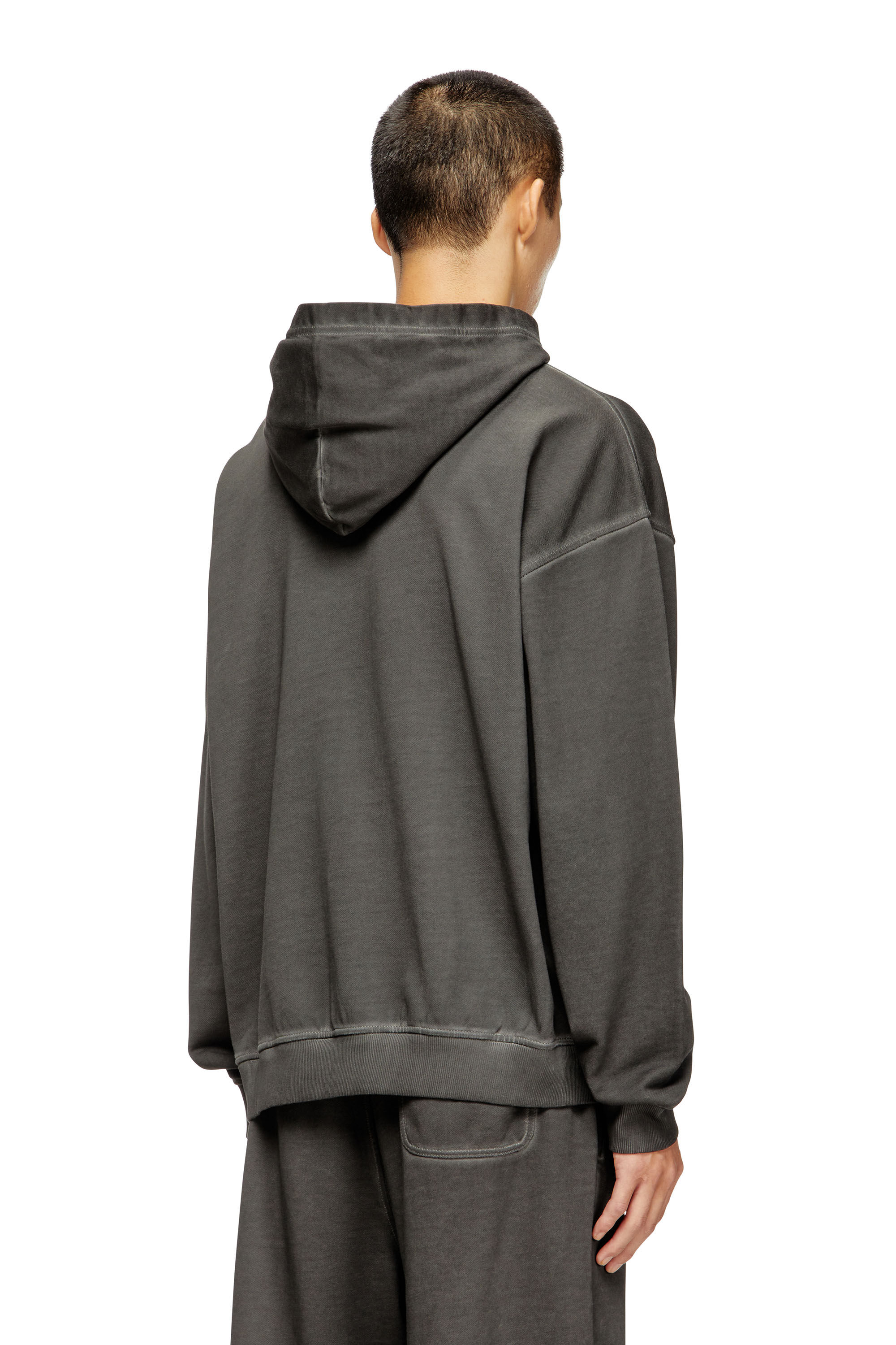Diesel - S-BOXT-HOOD-T4, Sweat à capuche en coton avec poche kangourou Homme in Gris - 4