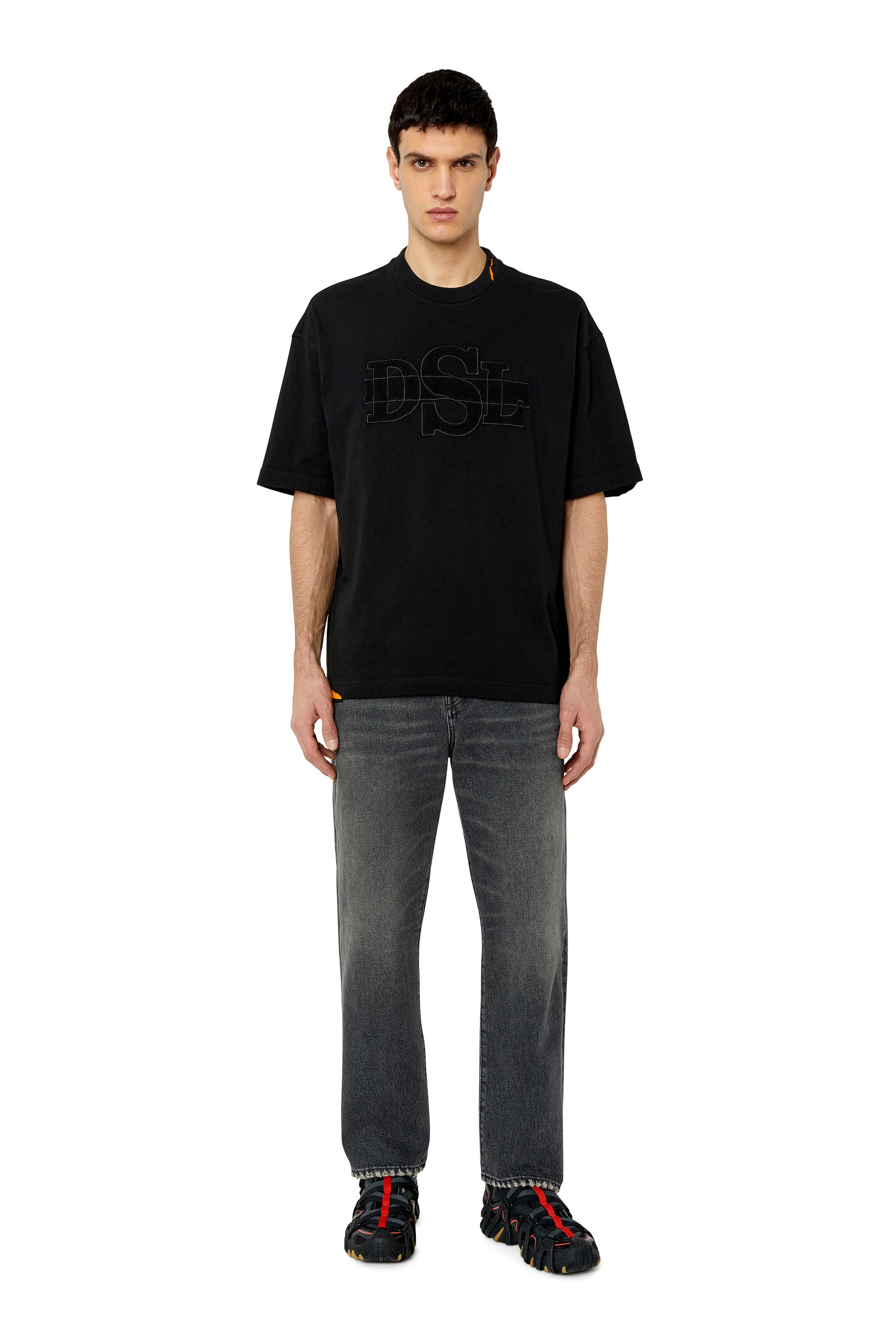 Diesel - 2020 D-Viker 007K8 Straight Jeans, Black/Dark grey - Image 1
