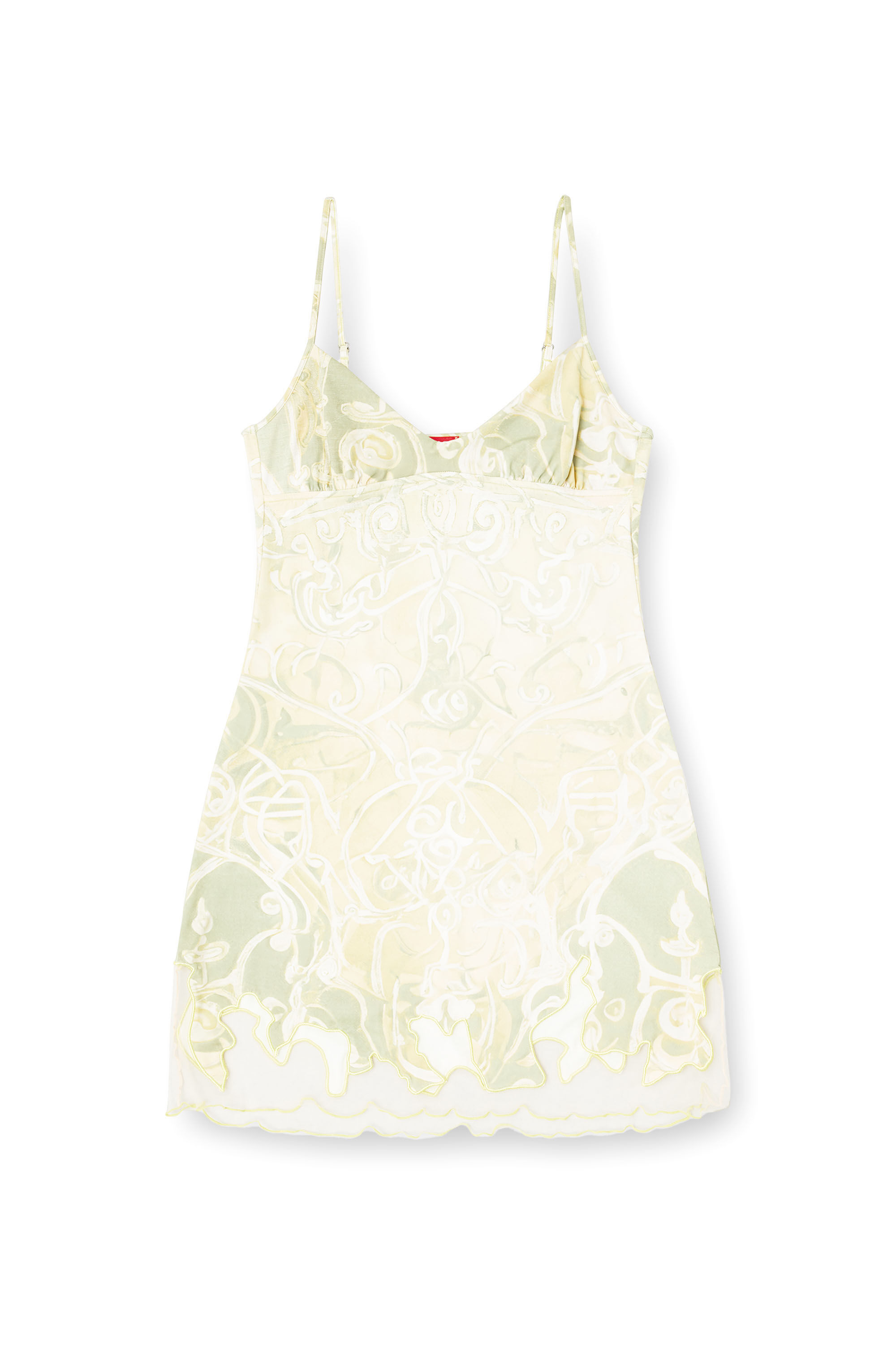 Diesel - D-INLAY, Mini-robe en nylon avec imprimé héraldique Femme in Vert - 2