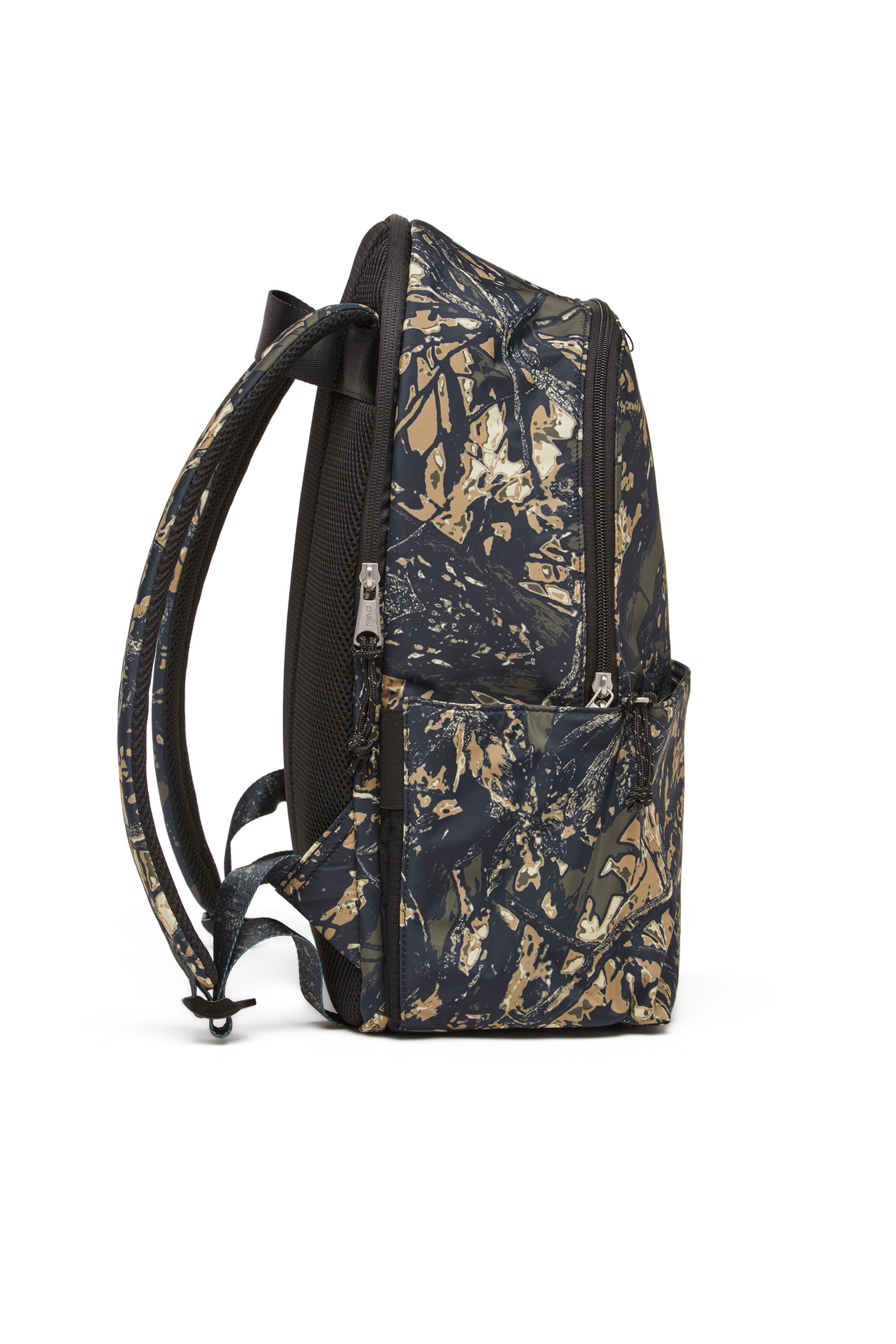 Diesel - D-PACK BACKPACK X, D-Pack-Sac à dos en tissu avec imprimé camouflage Homme in Vert - 3