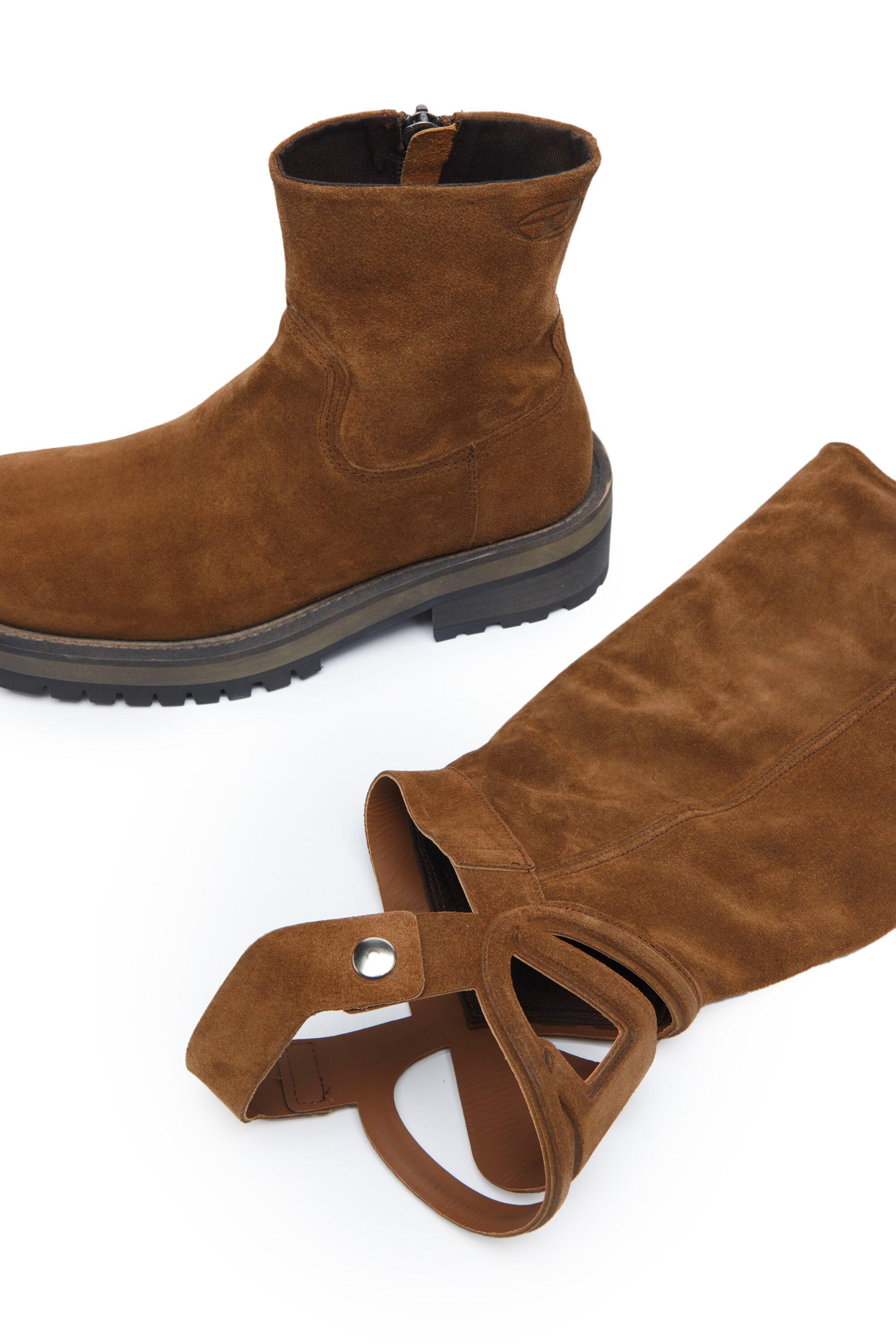 Diesel - D-TEXAN 2IN1 CH, D-Texan-Bottes biker texanes hautes et basses Femme in Marron - 4