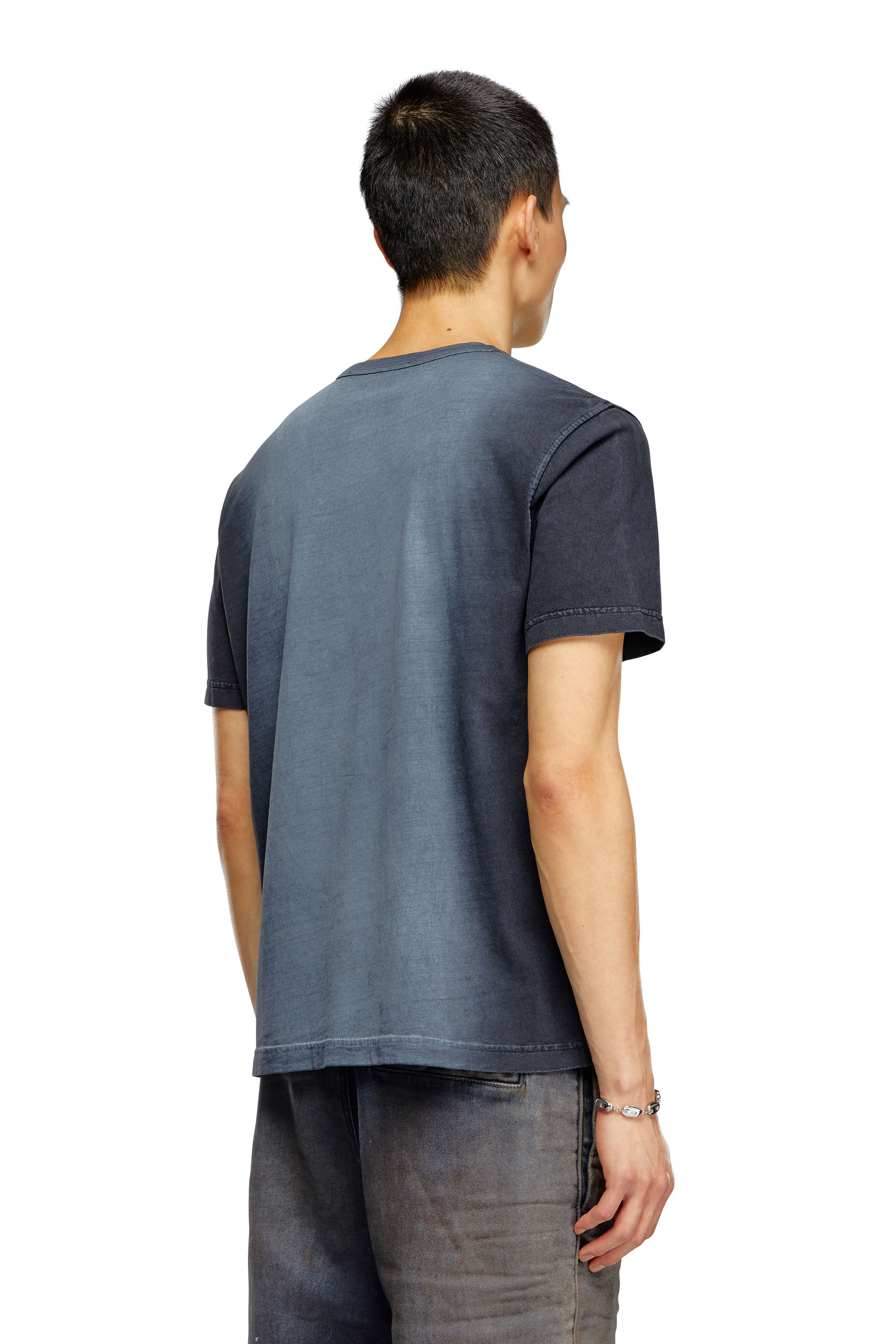 Men's T-shirt in sprayed cotton jersey | Black | Diesel Men's T-shirt in sprayed cotton jersey | Black | Diesel