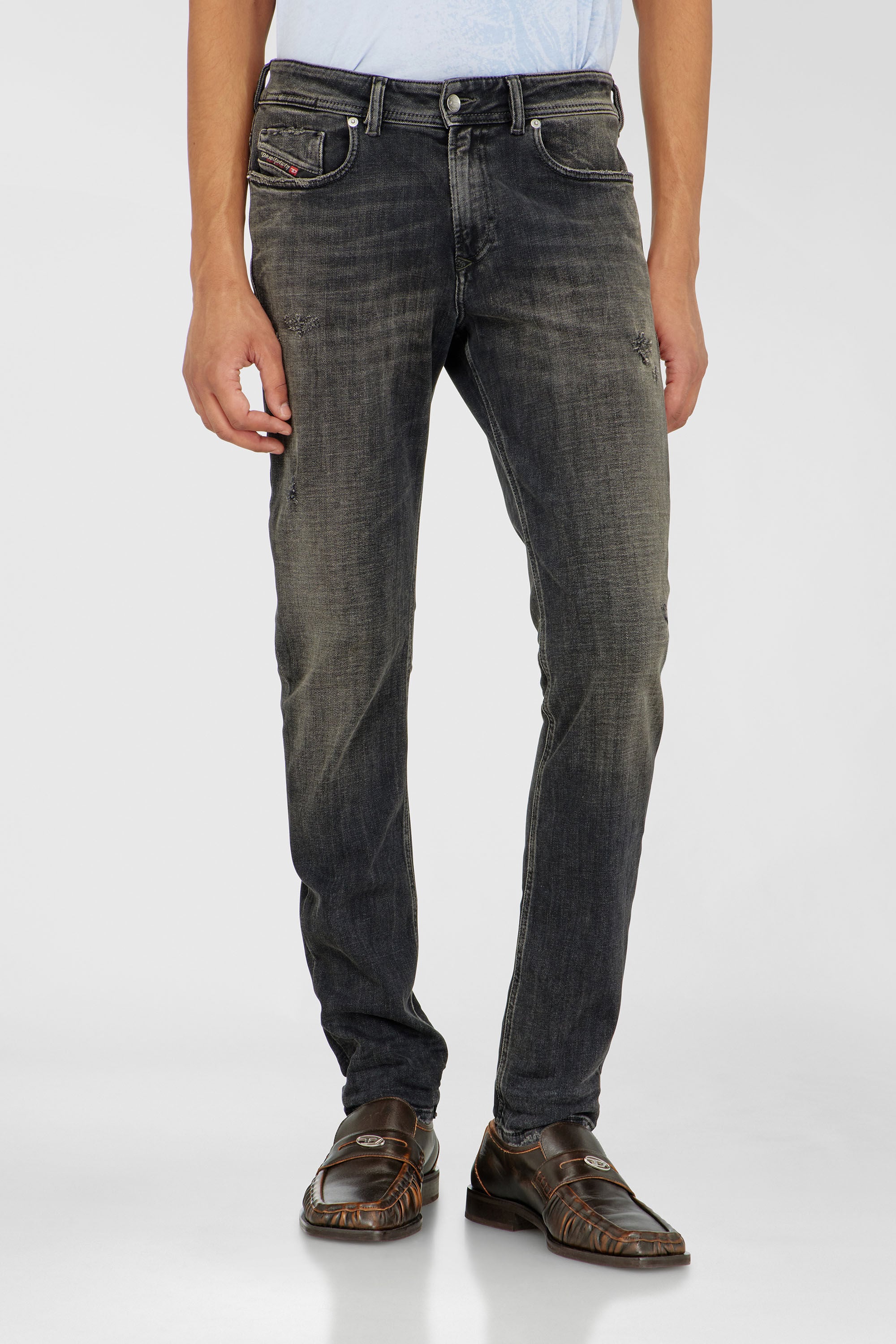Diesel - Skinny Jeans 1979 Sleenker 09P77 Homme, Noir/Gris fonc&eacute; - Image 4