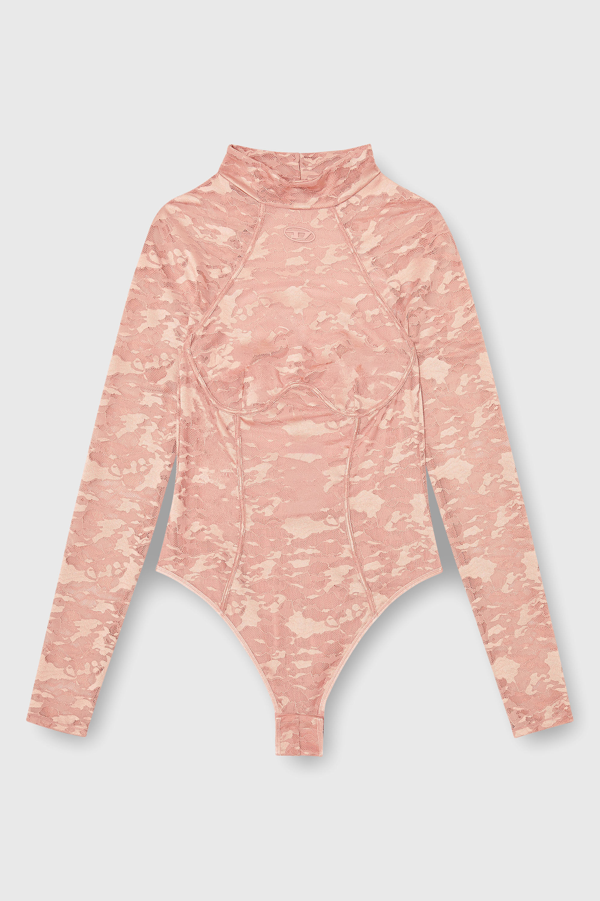 Diesel - VIVIAN-UTLT, Body en dentelle nylon avec dos ouvert Femme in Rose - 2