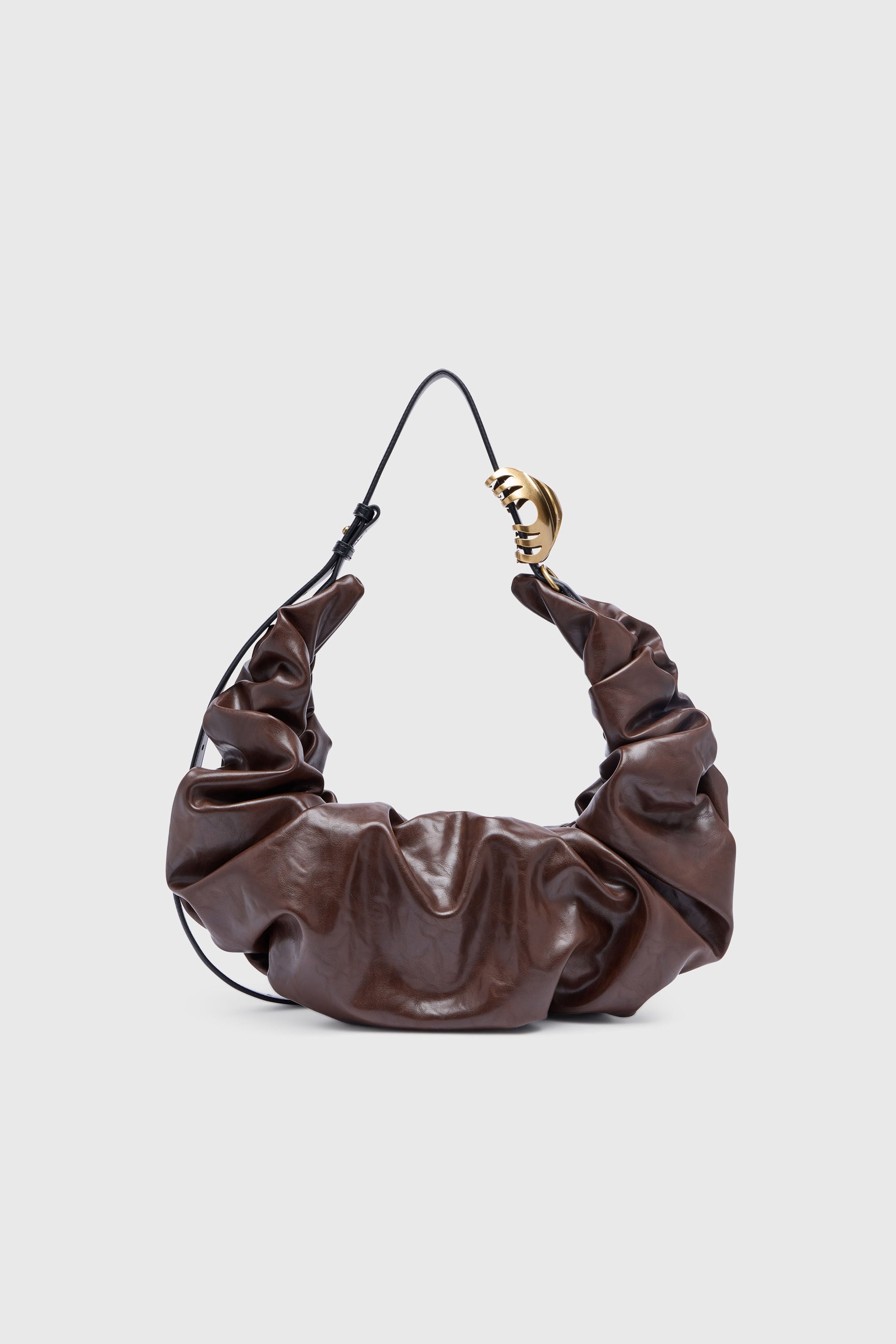 Diesel - GRAB-D HOBO L, Grab-D-Grand sac hobo froiss&eacute; Femme in Marron - 3