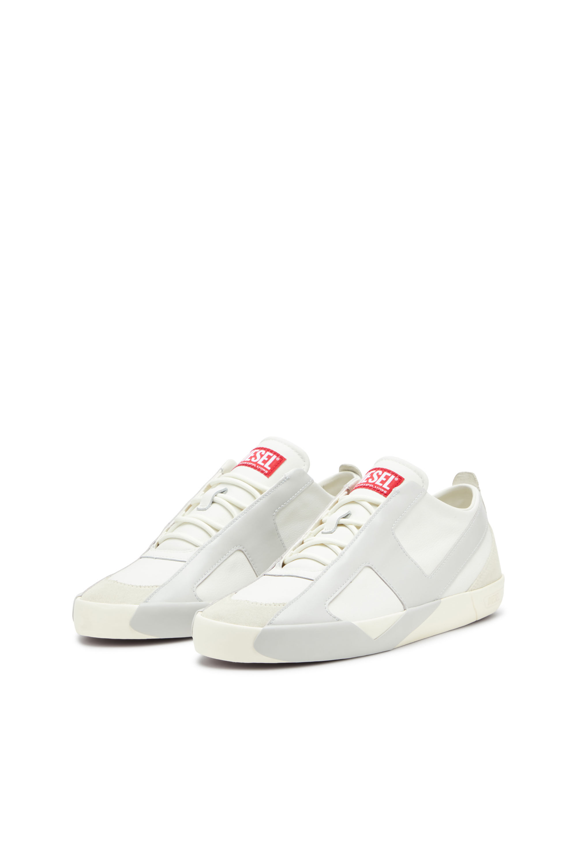 Diesel - S-SLANTE-D LOW, Baskets en daim et cuir avec logo D Homme in ToBeDefined - 9