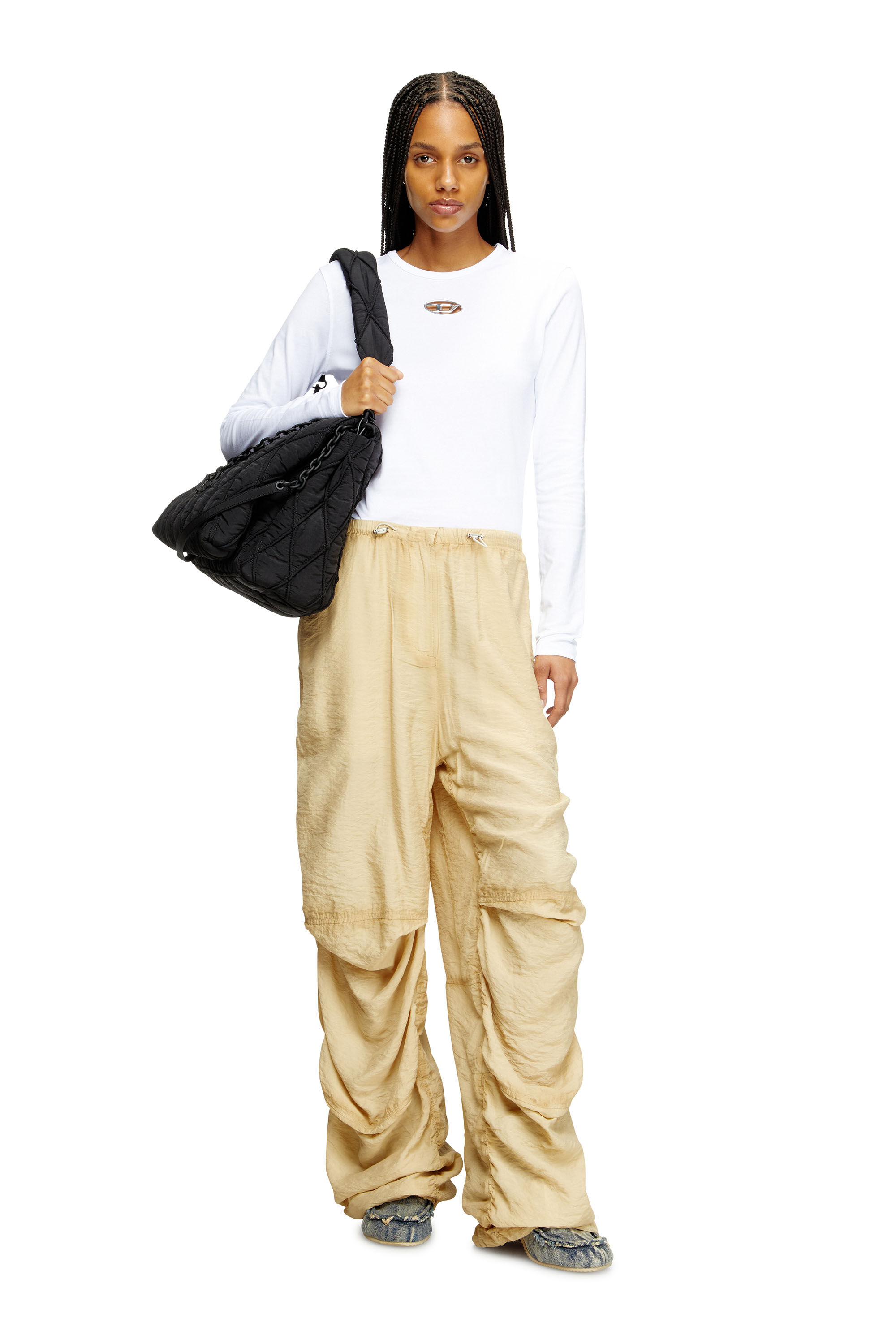 Diesel - T-UNCUTIE-LONG-LS-OD, Haut à manches longues avec cut-out Oval D Femme in ToBeDefined - 1