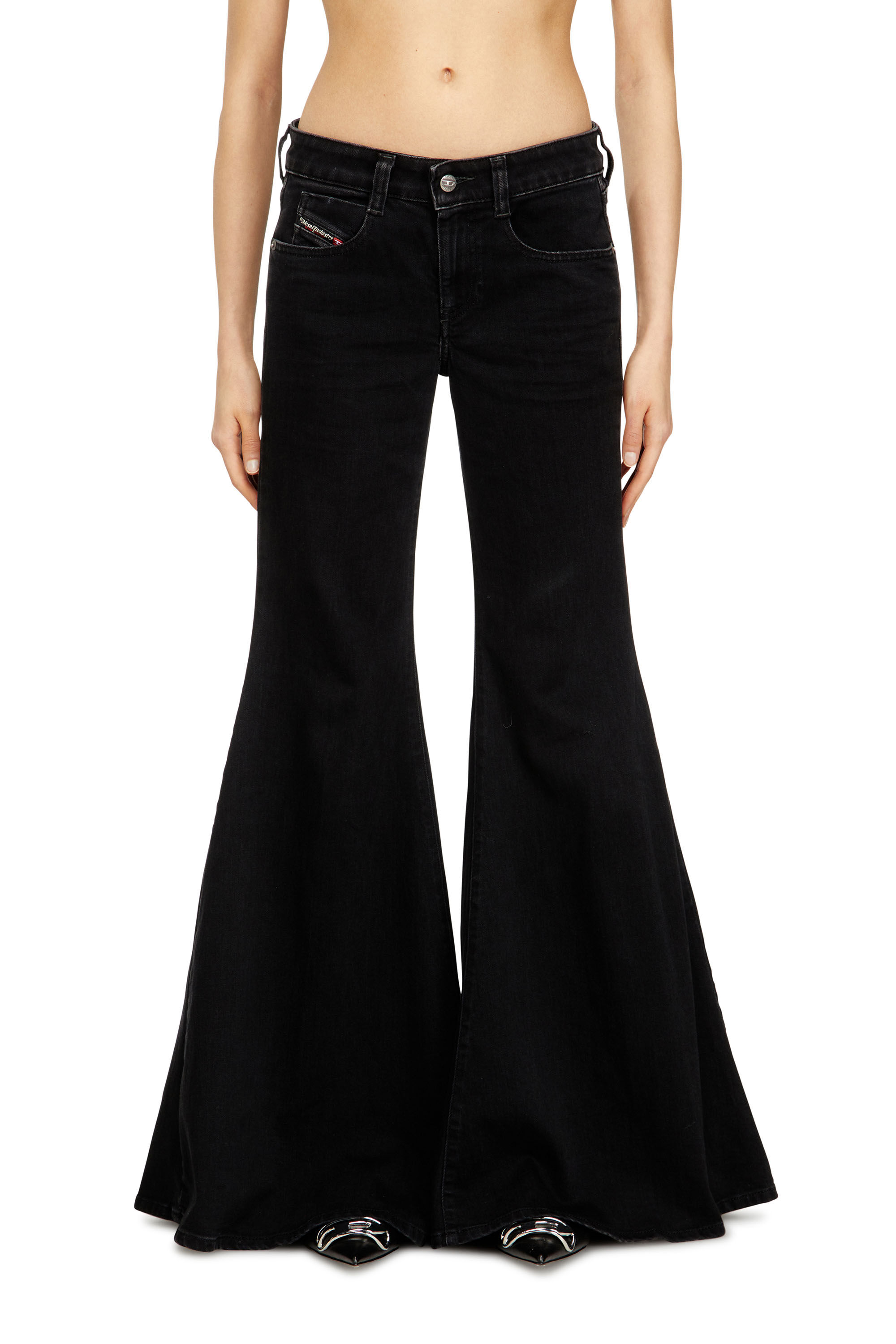 Diesel - Flare Jeans 1970 D-Bleess 09N89 Femme, Noir/Gris foncé - Image 3