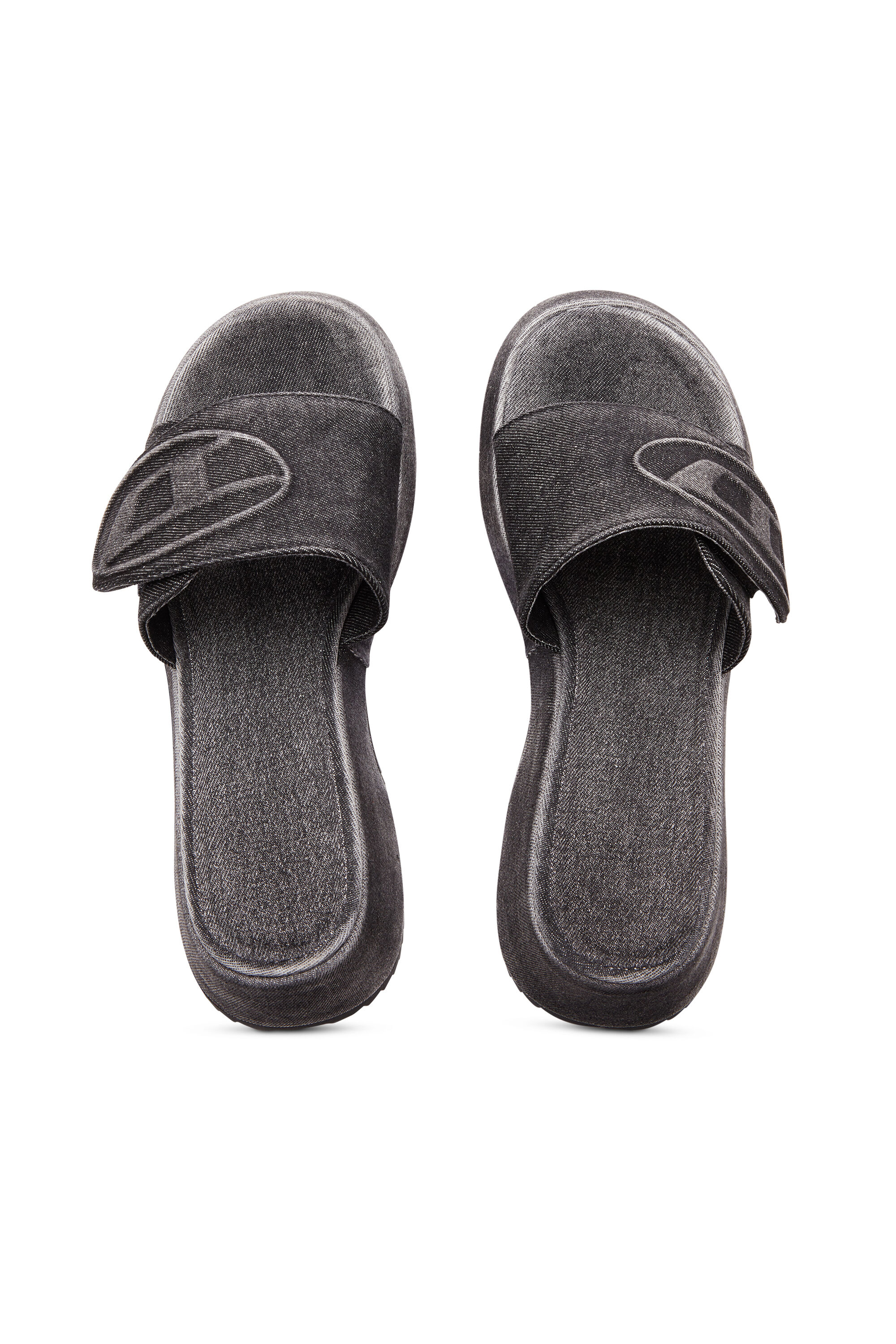 Women's Sa-Oval D-Denim slide sandals with Oval D strap