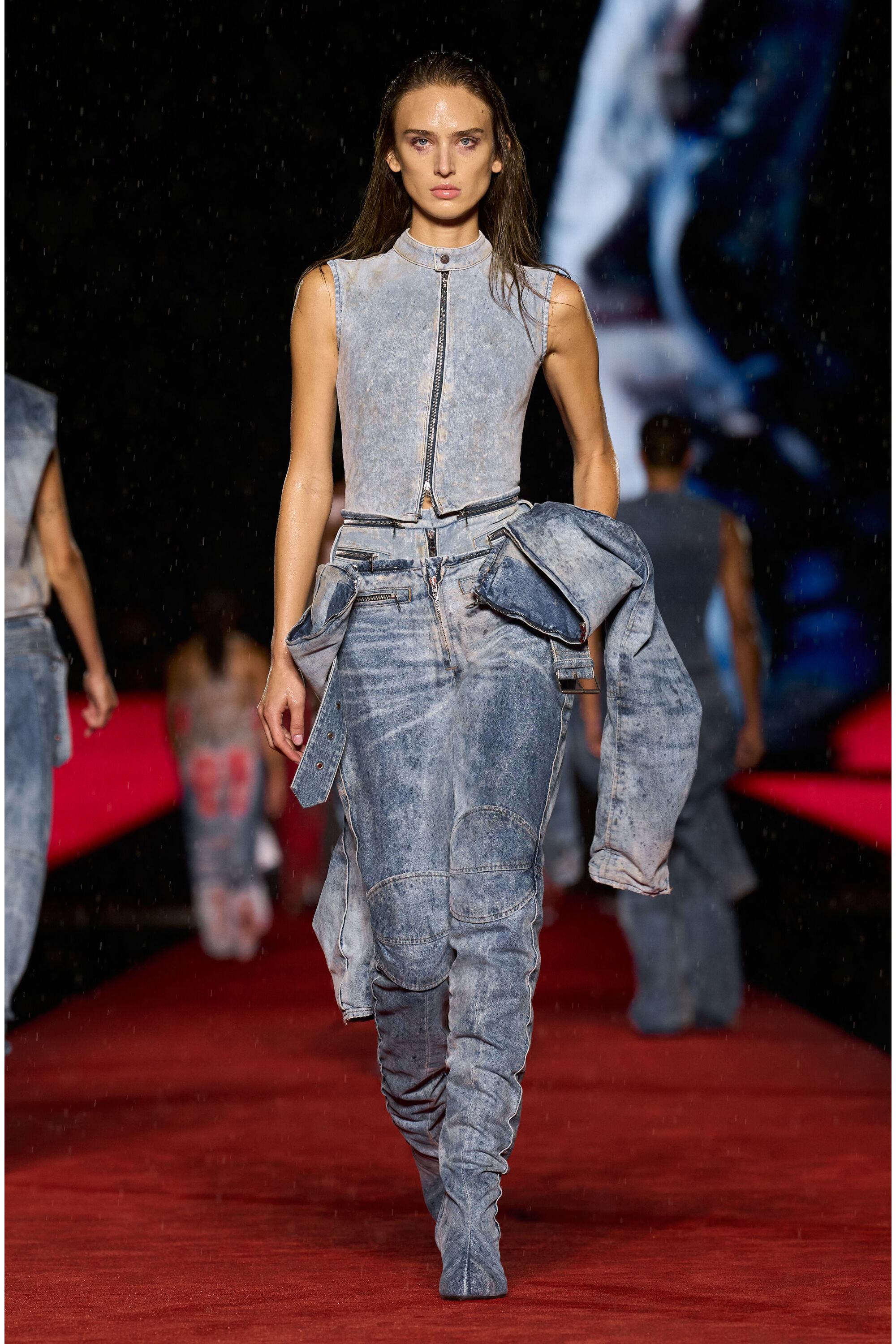 Diesel - Femme Straight Jeans D-Gen 0PGAM, Bleu moyen - Image 6