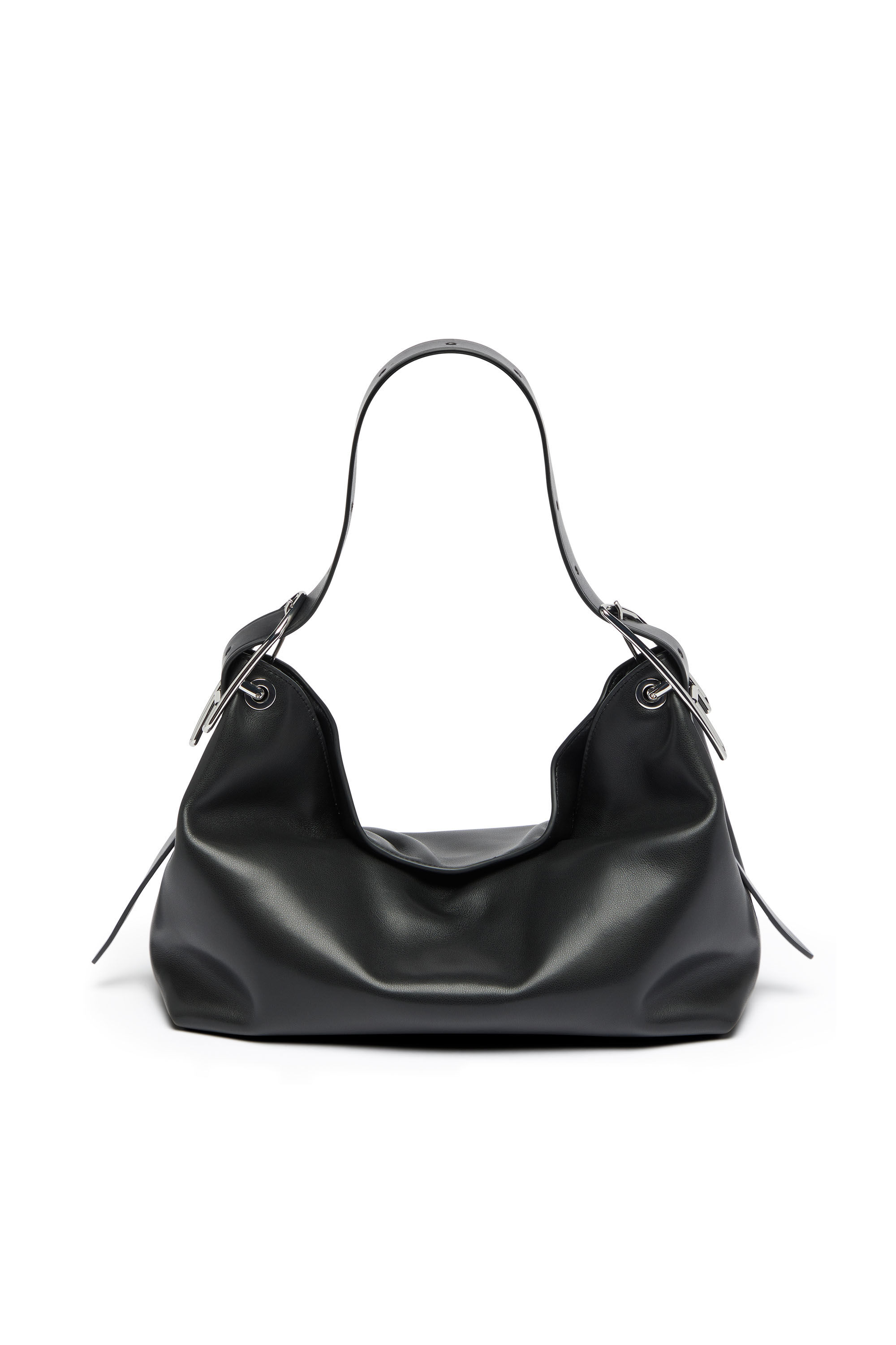Diesel - D-LINE HOBO S, D-Line-Sac &agrave; bandouli&egrave;re en cuir Femme in Noir - 2