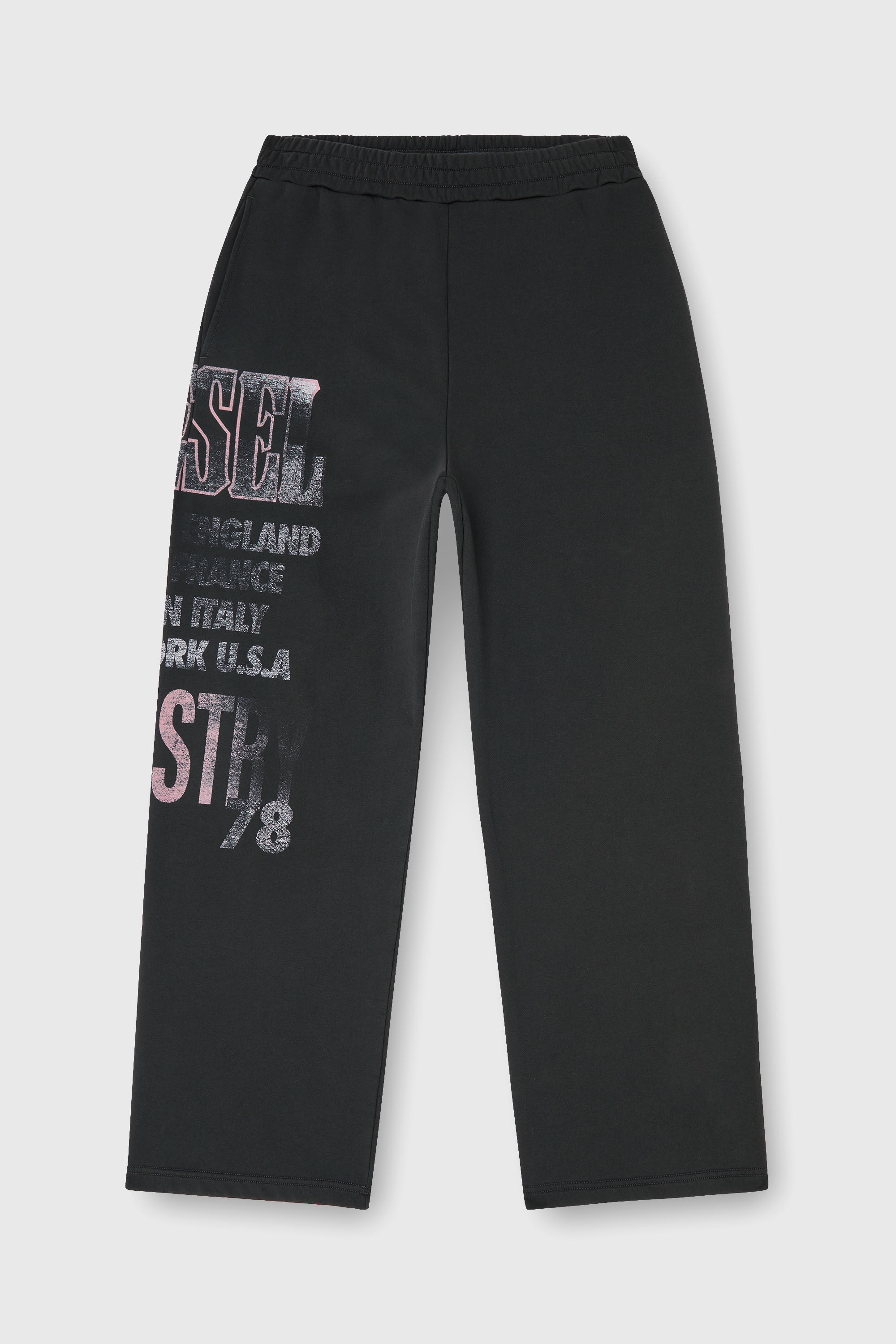 Diesel - P-ILL, Pantalon de surv&ecirc;tement avec graphismes concert Homme in Noir - 2
