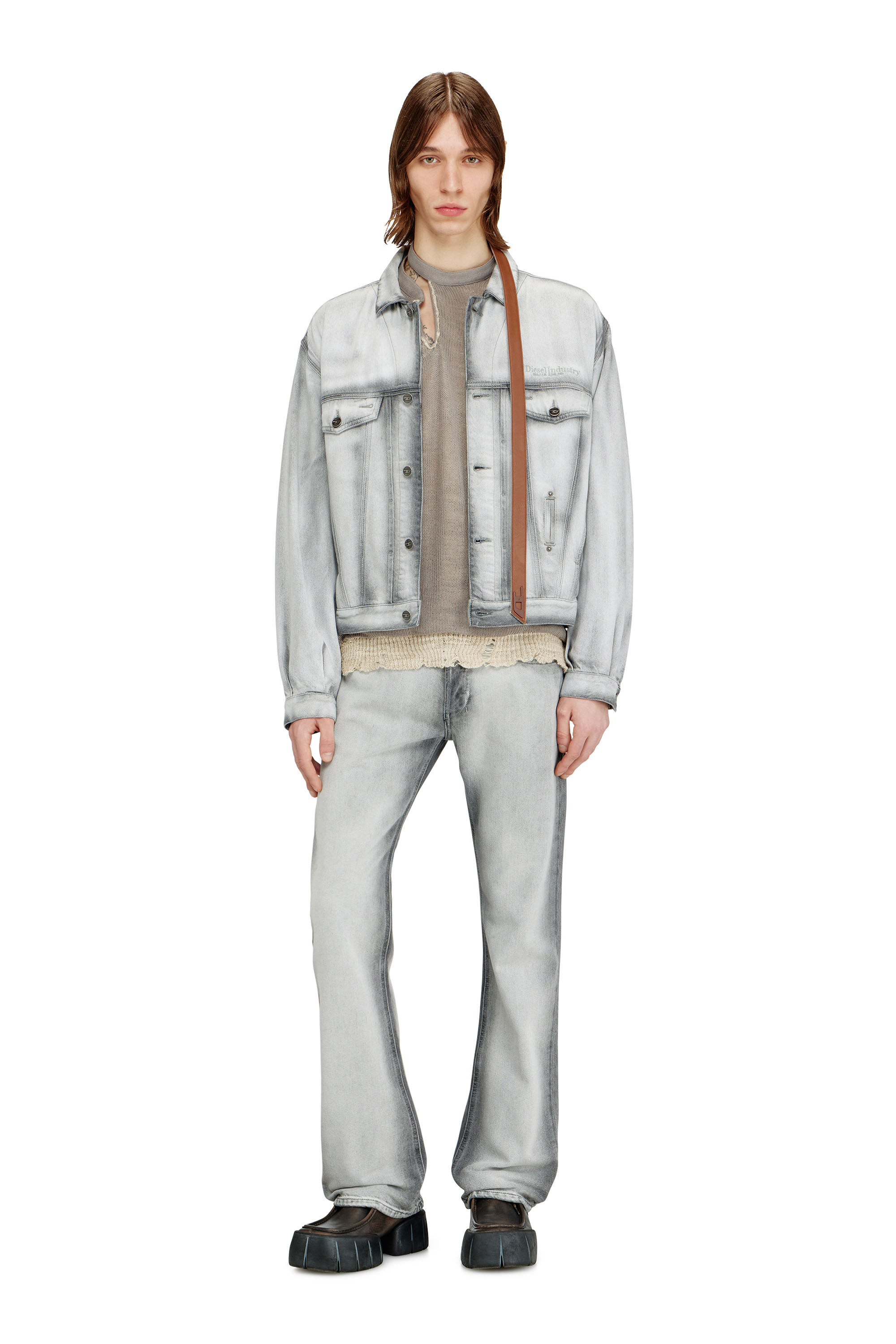 Diesel - Bootcut Jeans 2007 Zatiny 09P28 Homme, Gris - Image 1