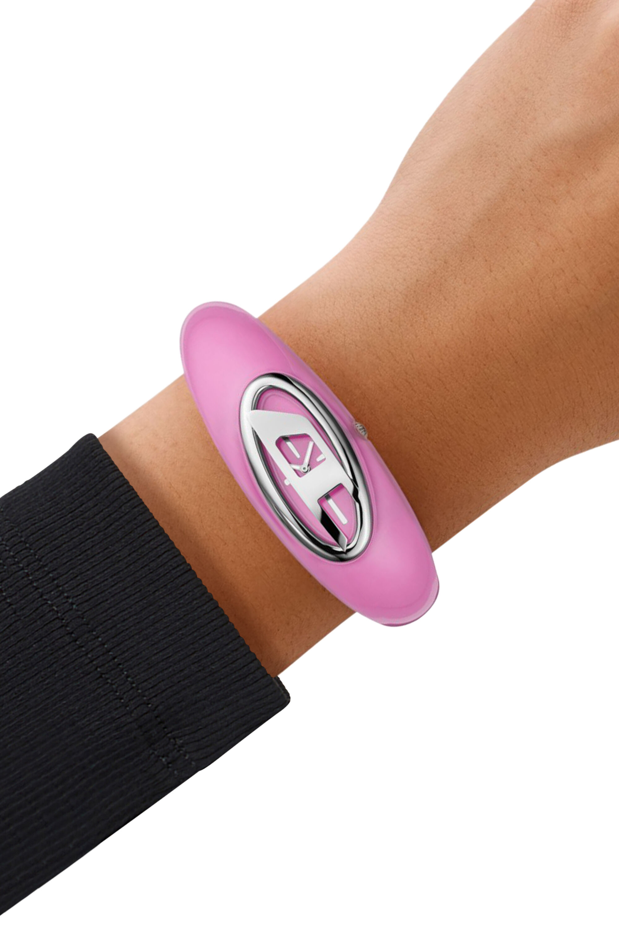 Diesel - DZ5617 WATCH, Diesel Wonder-D Two-Hand Pink Nylon Resin Watch Femme in Rose - 4