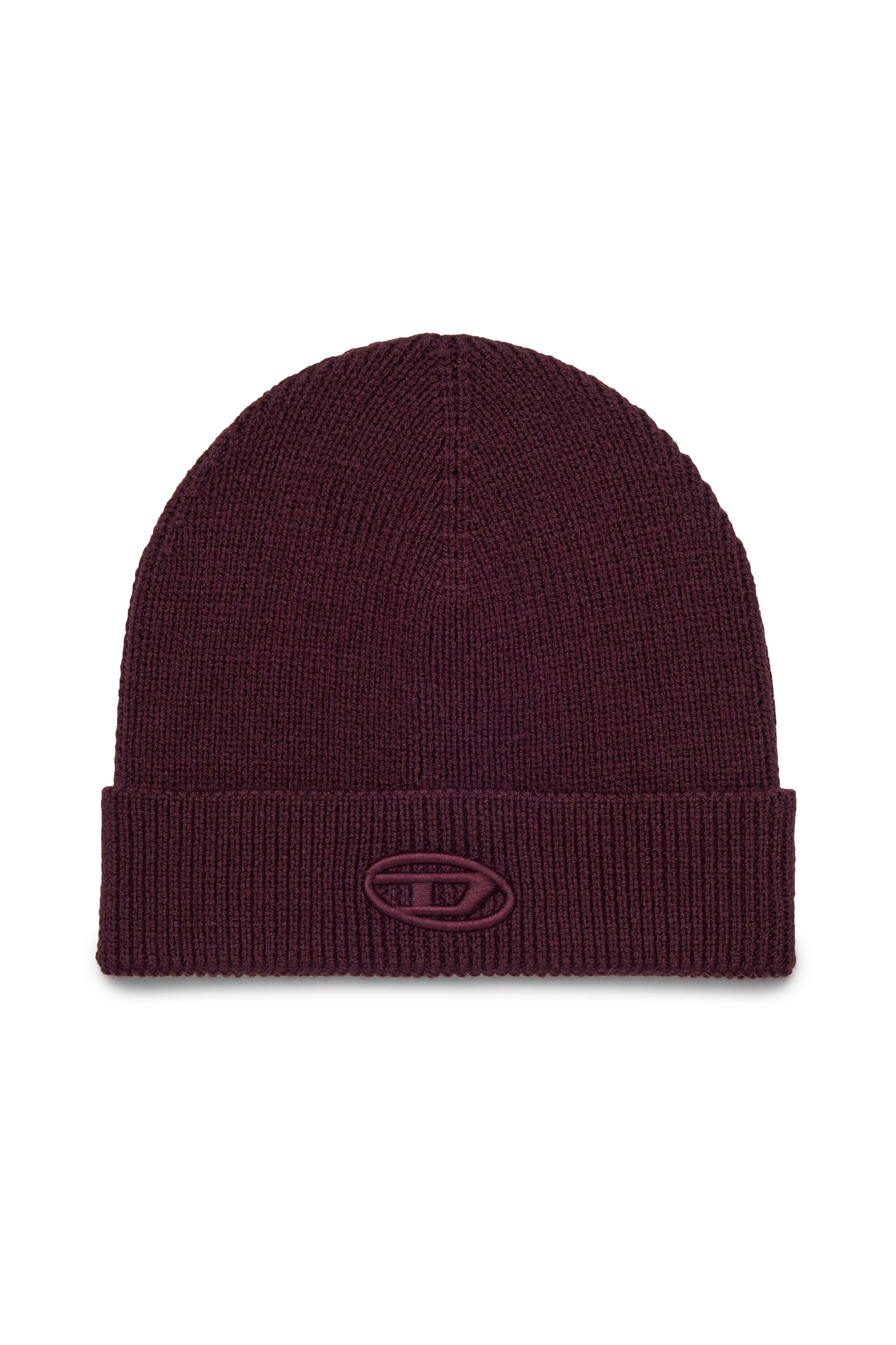 Diesel - FKCODERFULLYC, Bonnet en laine avec logo brodé Mixte in Violet - 1