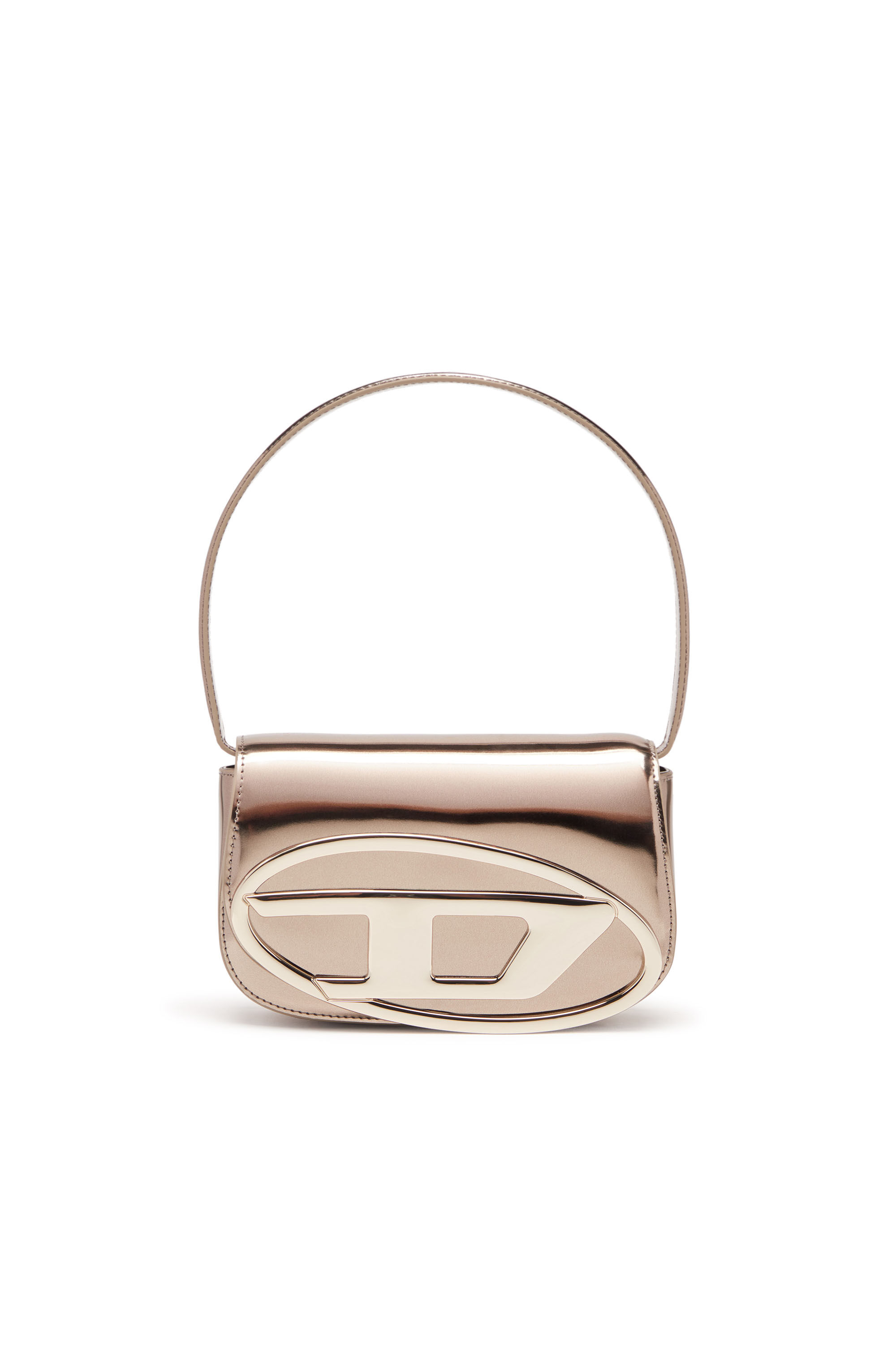 1DR Sac iconique a bandouliere en cuir effet miroir Femme Marron Diesel