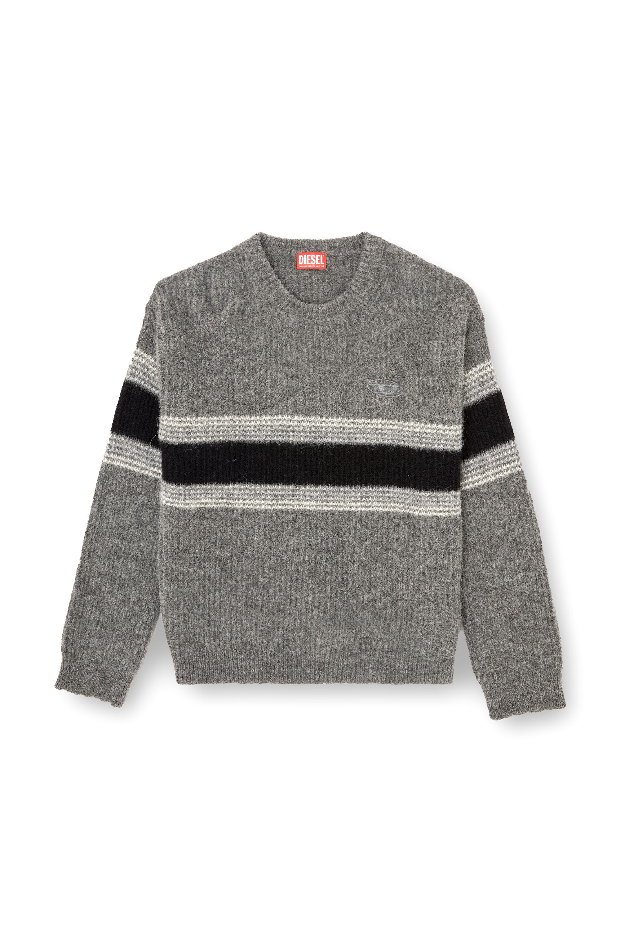 Diesel - K-SOREN, Striped jumper in alpaca blend Homme in Polychrome - 2
