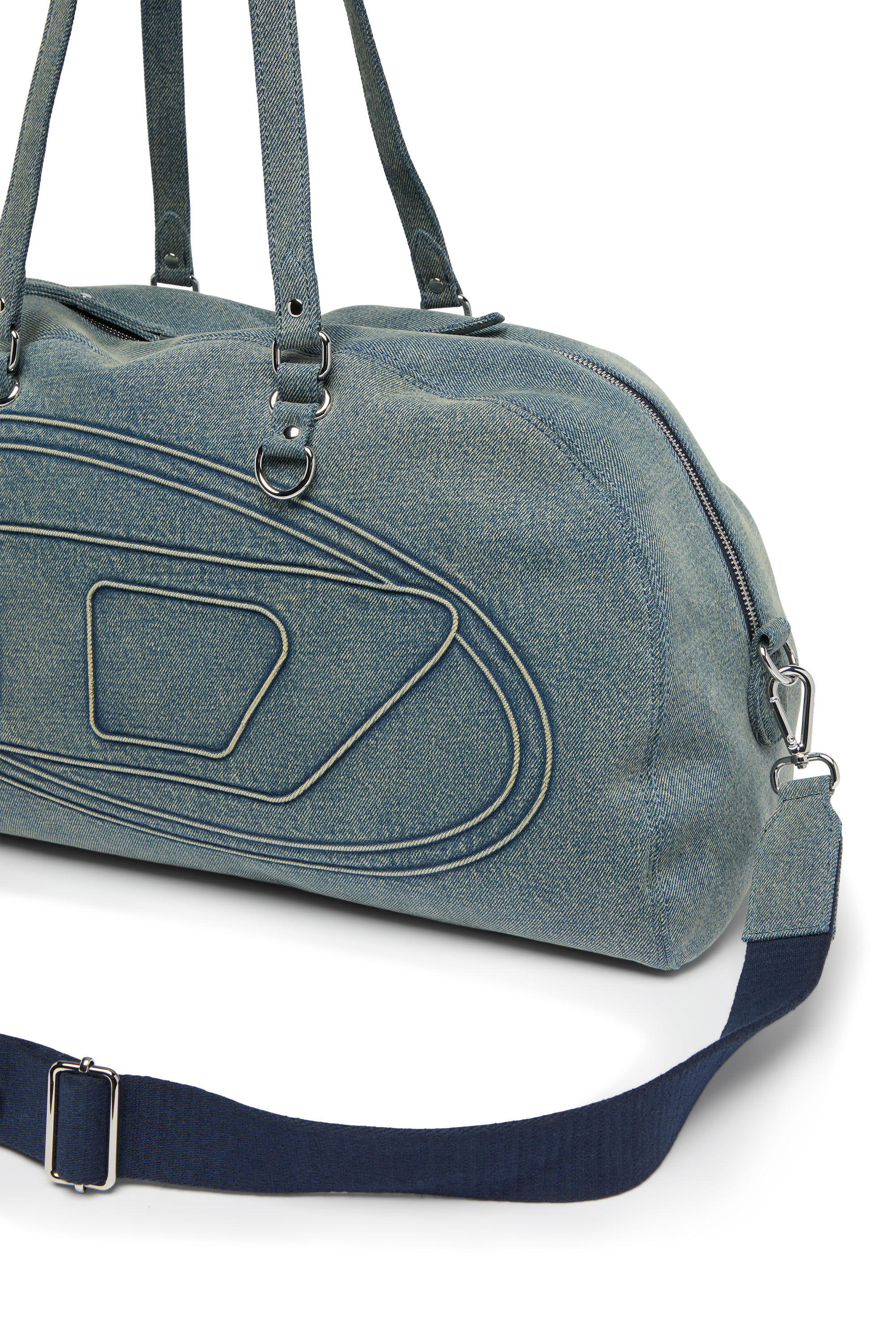 Diesel - 1DR DOME SOFT DUFFLE XL, Unisex's 1DR Dome-Duffle bag in denim with Oval D logo in Light Blue - 6