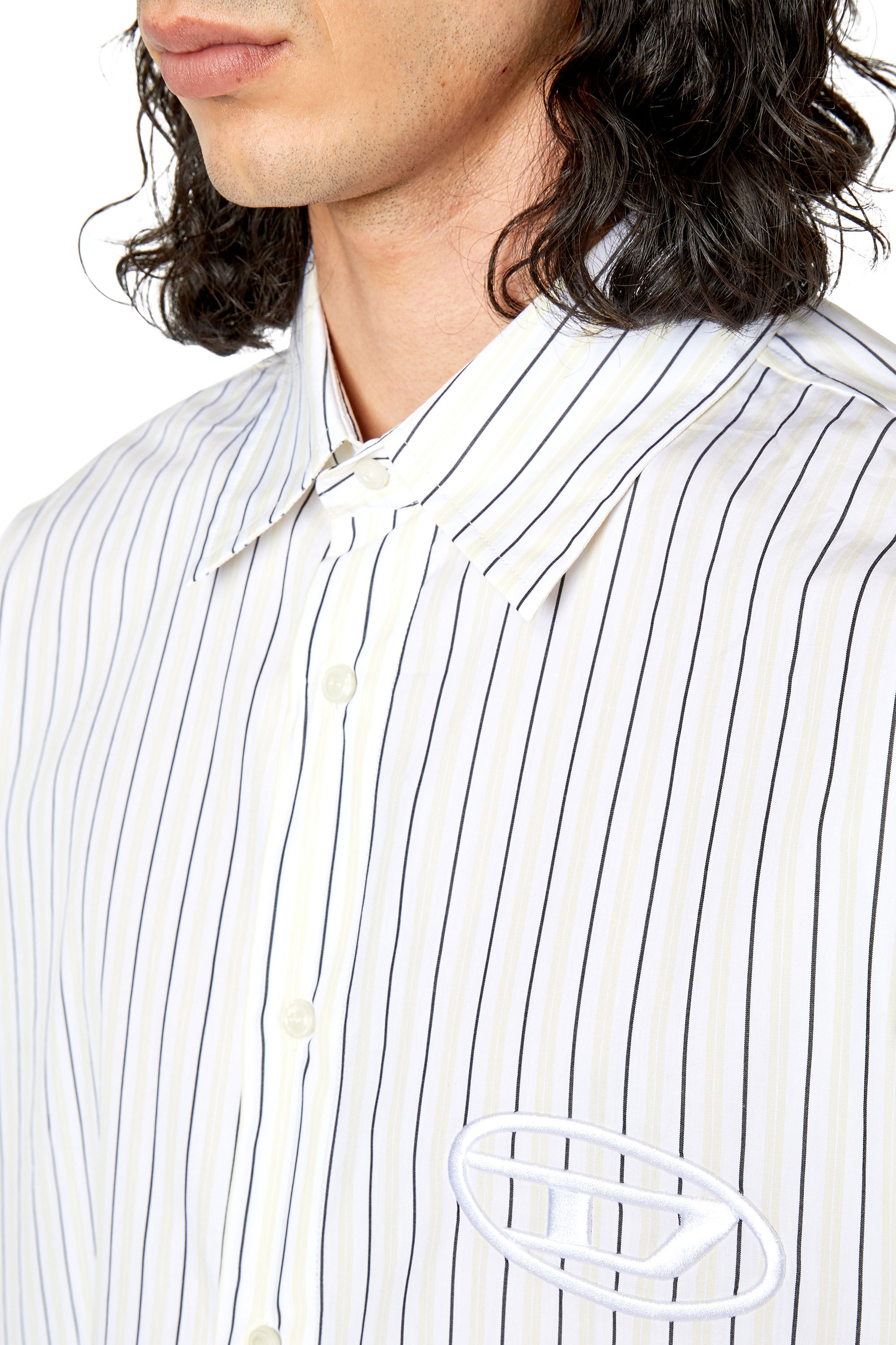 Diesel - S-DOUBLY-STRIPE, White/Yellow - Image 5