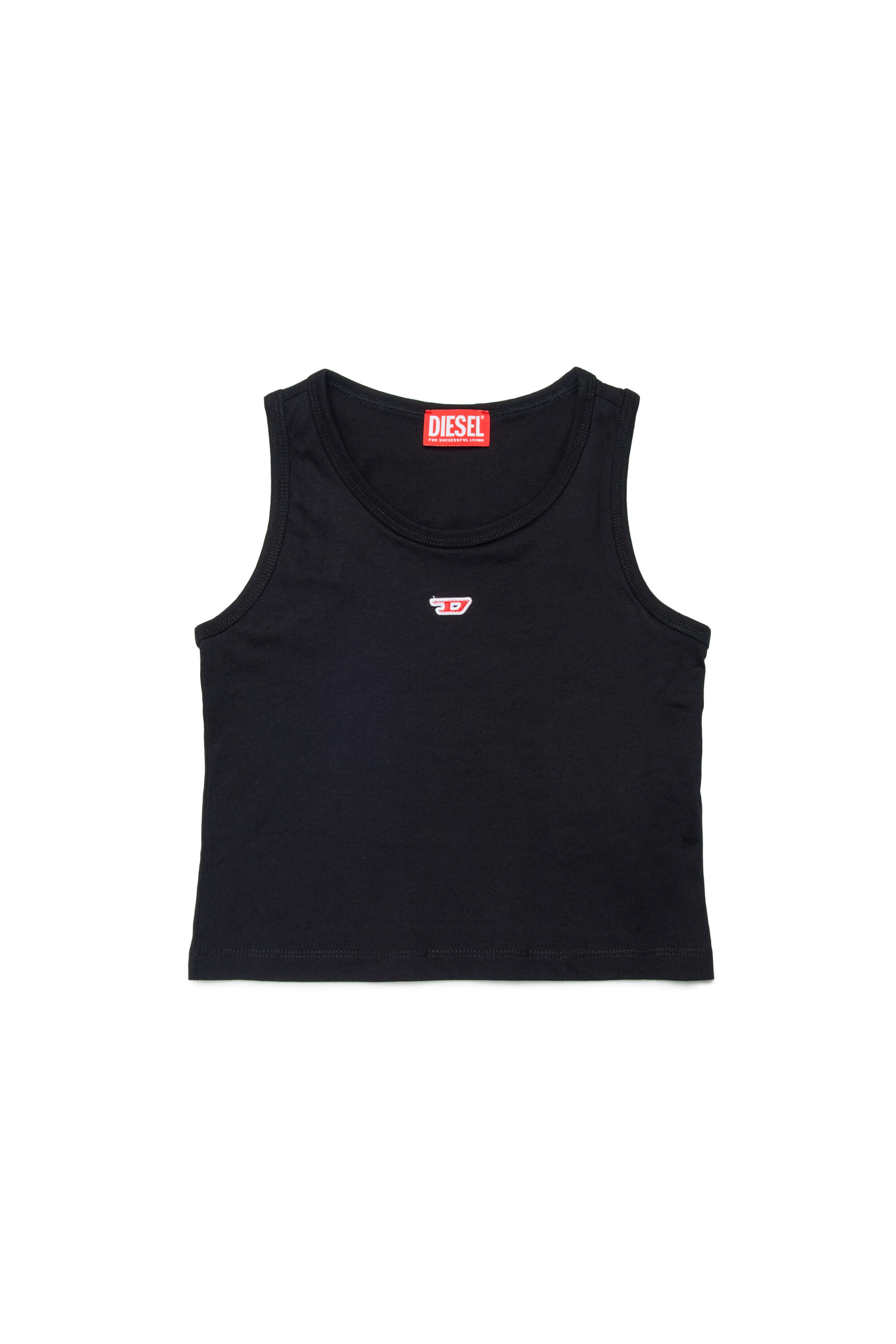 Diesel - TASPYRD, Débardeur avec empiècement logo D Femme in Noir - 1