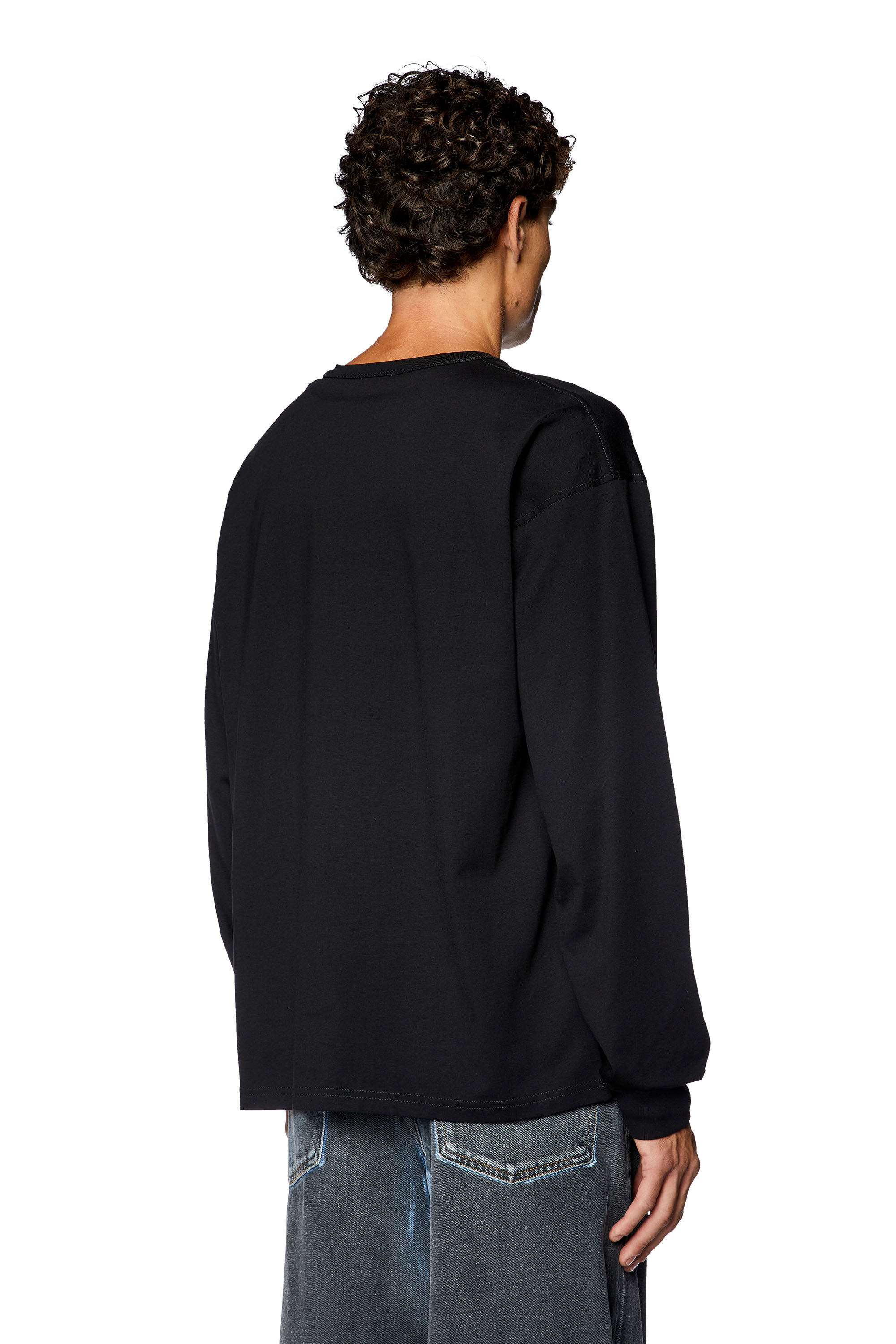 【送料&関税込】Diesel t-boxt-r11 T-shirt T-BOXT-R11 T-shirt with sprayed treatment｜ブルー｜メンズ
