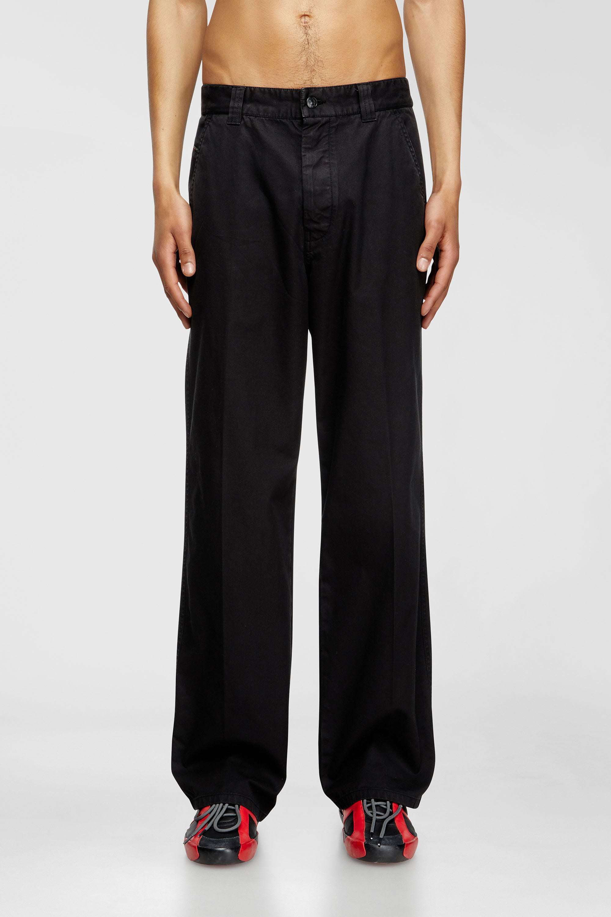 Diesel - P-HANT-CHINO, Pantalon chino Homme in Noir - 3