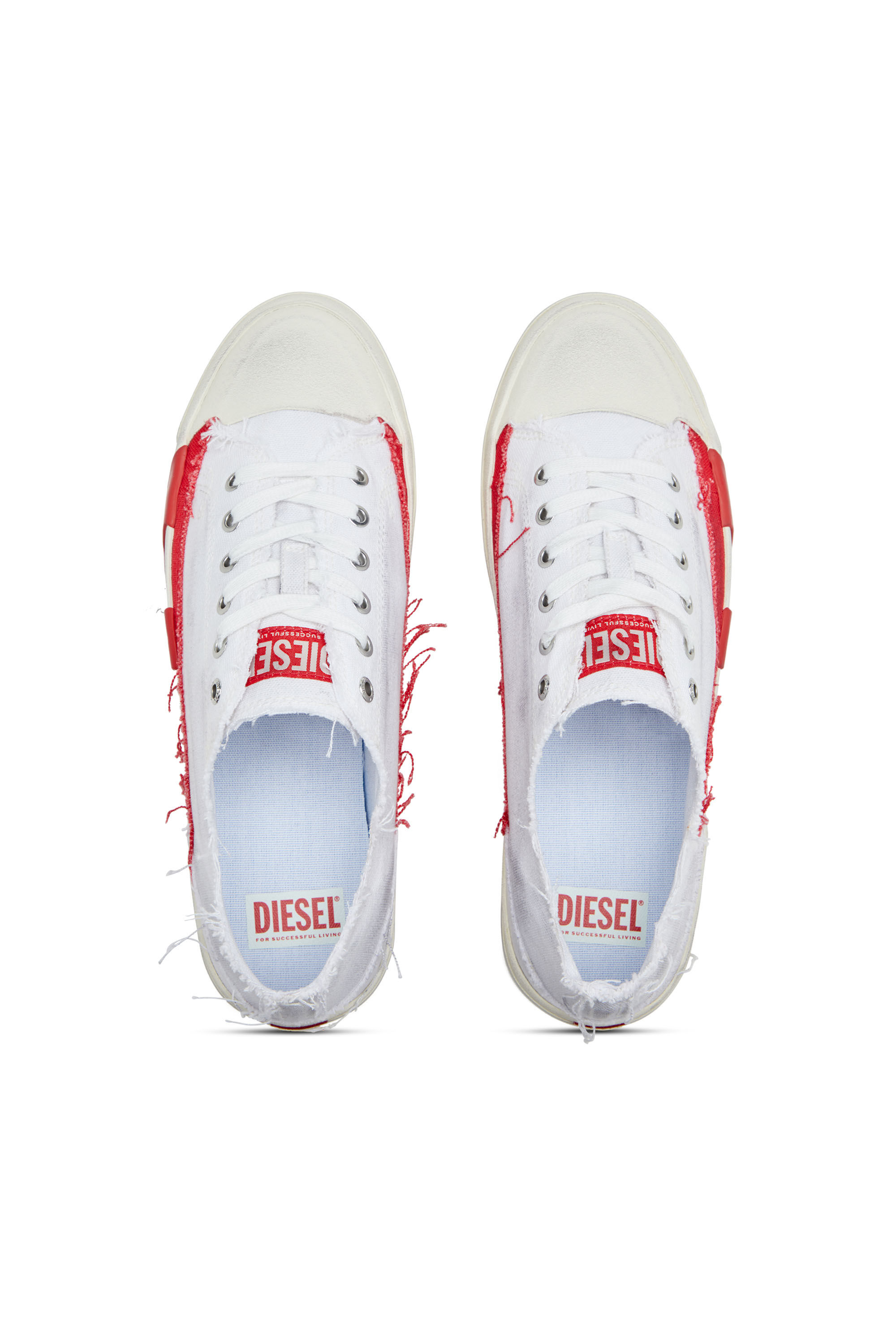 Diesel - S-D-VERSE LOW, S-D-Verse-Sneakers en toile à effet sali Homme in Polychrome - 4