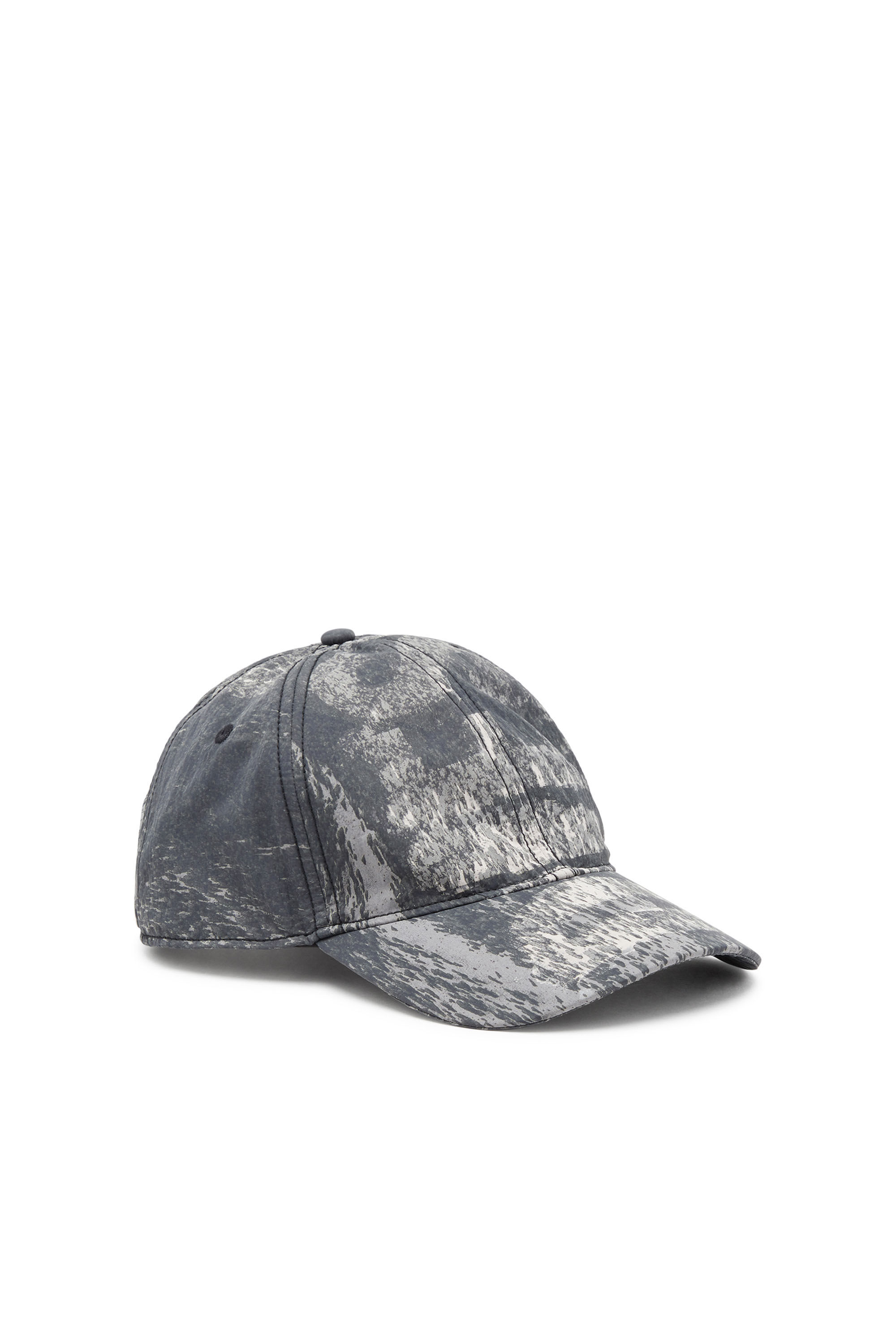 Diesel - C-REMEY, Casquette en nylon froissée avec imprimé « Rain Camo » Homme in Polychrome - 1