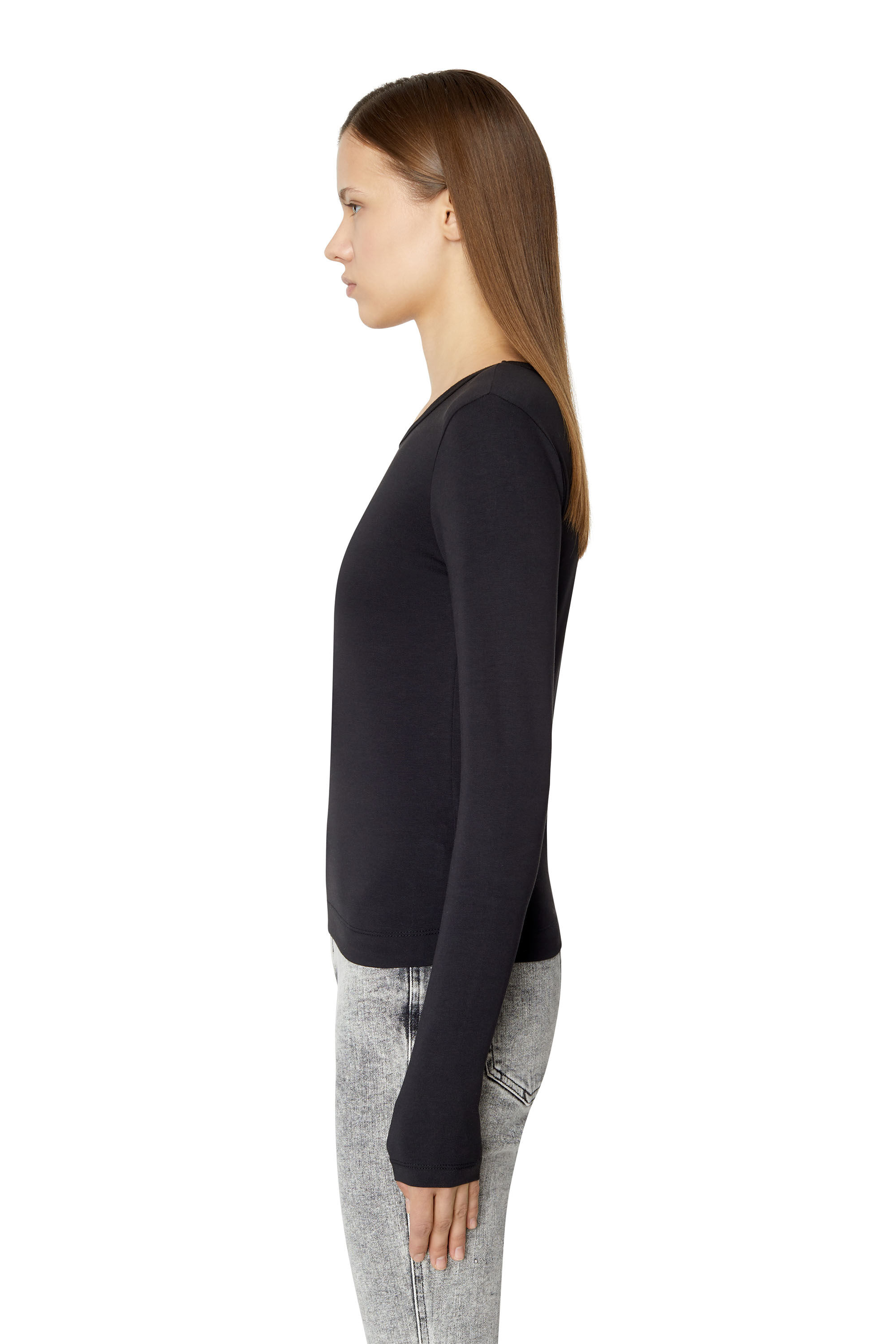 【タグ付き】DIESEL T-Angie-Ls ロングTシャツ T-ANGIE-LS 長袖TシャツトップスDロゴ｜ブラック｜ウィメンズ