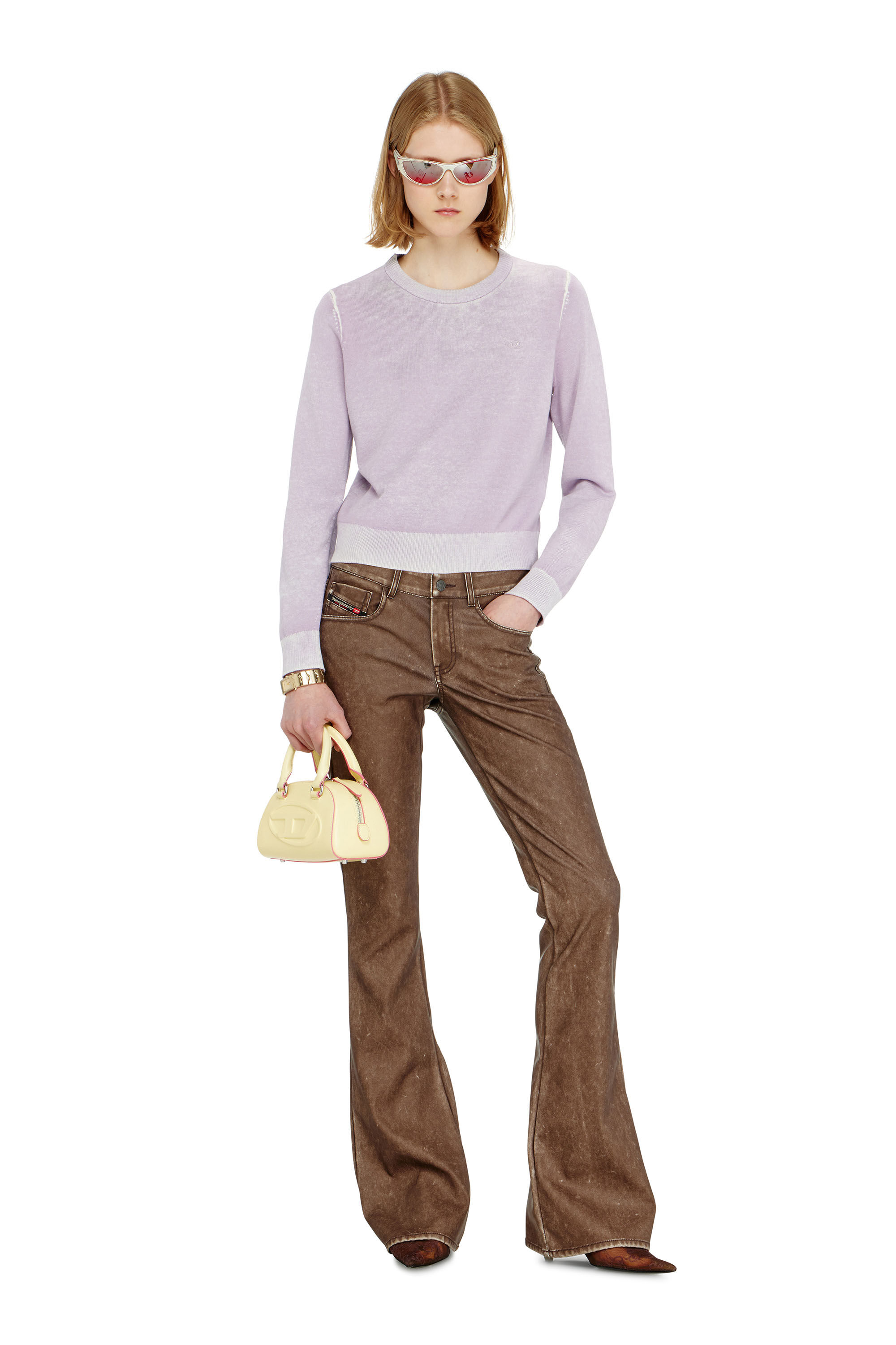 Diesel - M-LOVRE, Pull avec impression invers&eacute;e d&eacute;lav&eacute;e Femme in ToBeDefined - 1