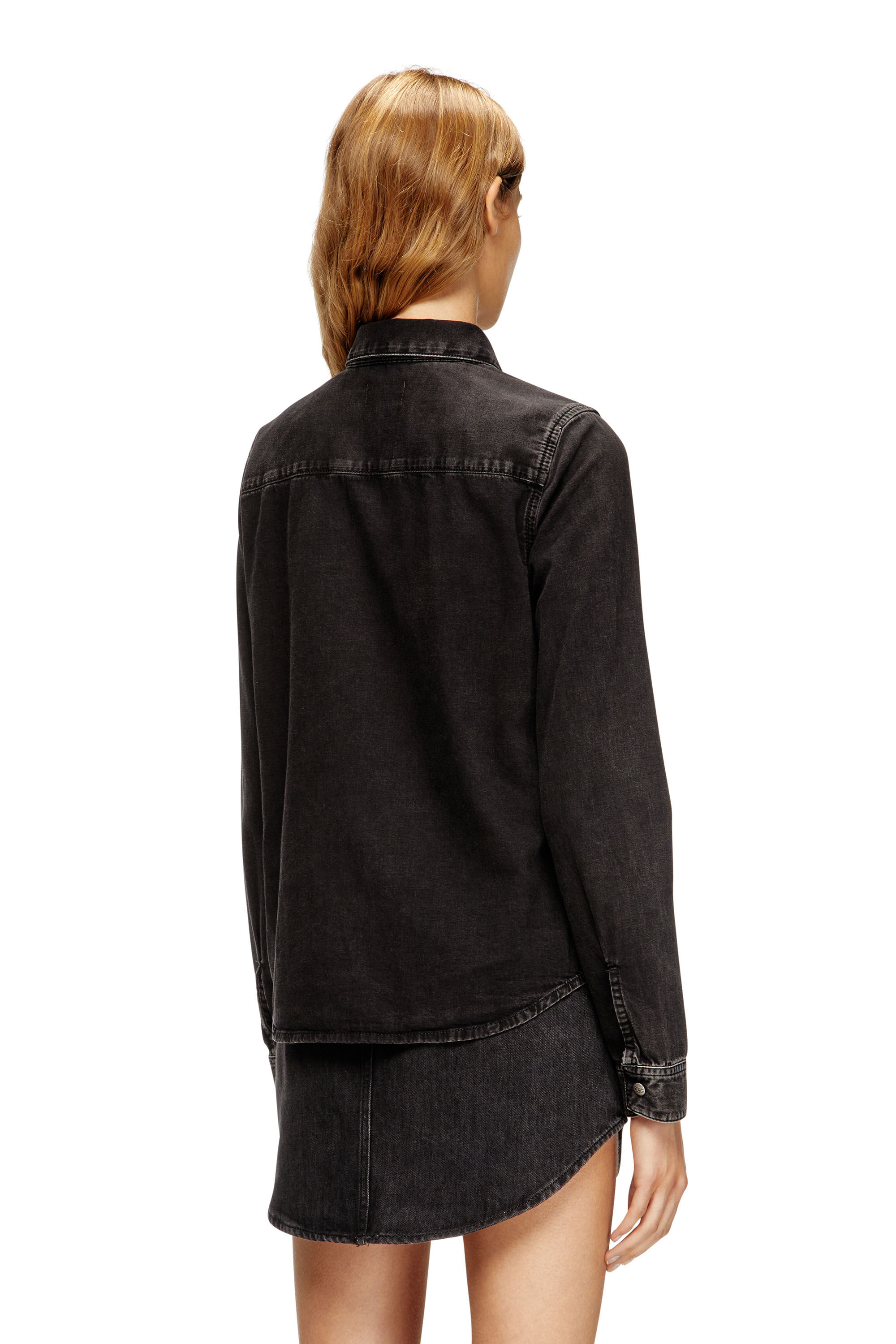Diesel - DE-EAZY, Chemise en denim avec coutures contrastées. Femme in ToBeDefined - 4