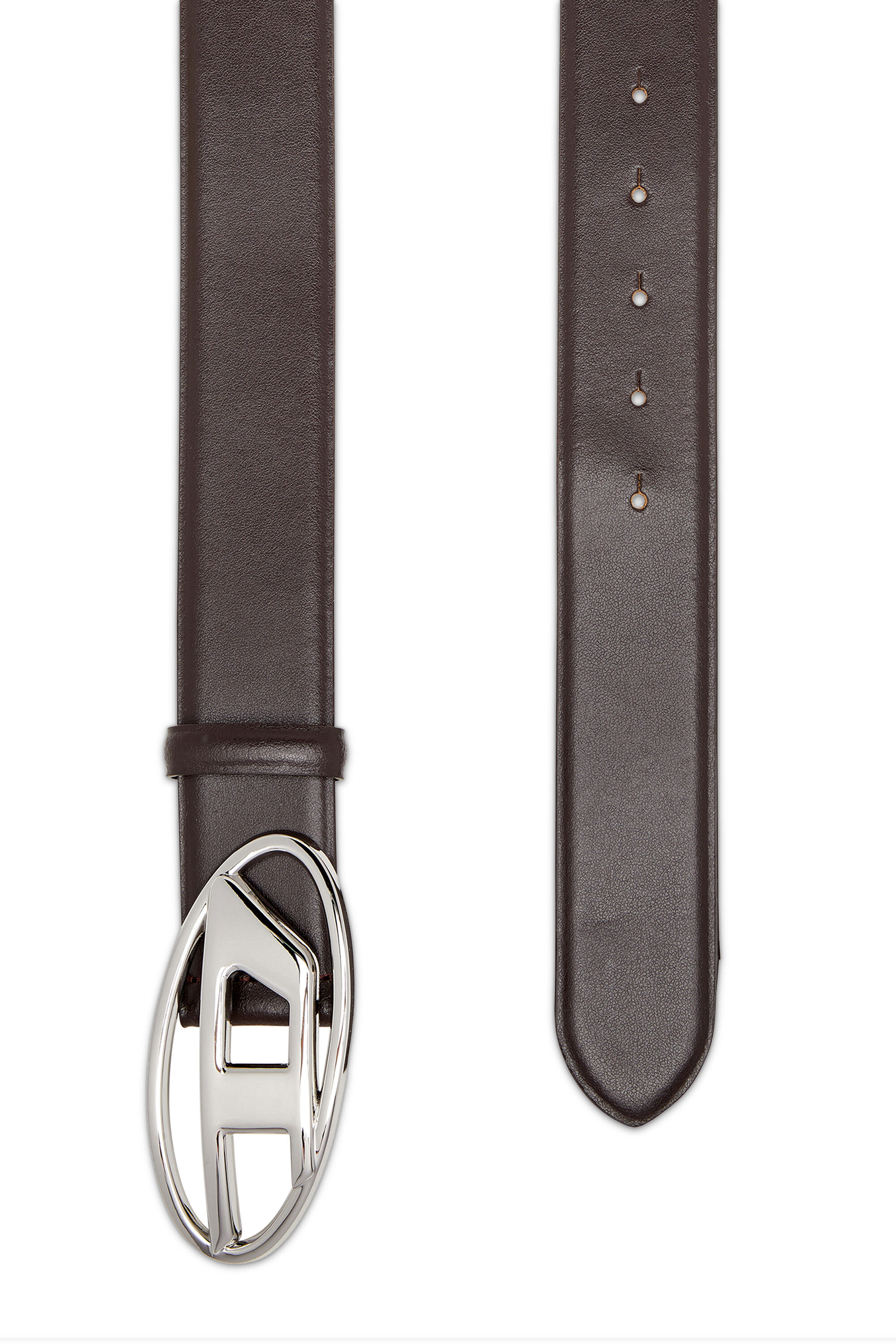 Diesel - B-1DR, Ceinture en cuir avec boucle en D ovale Homme in Marron - 2
