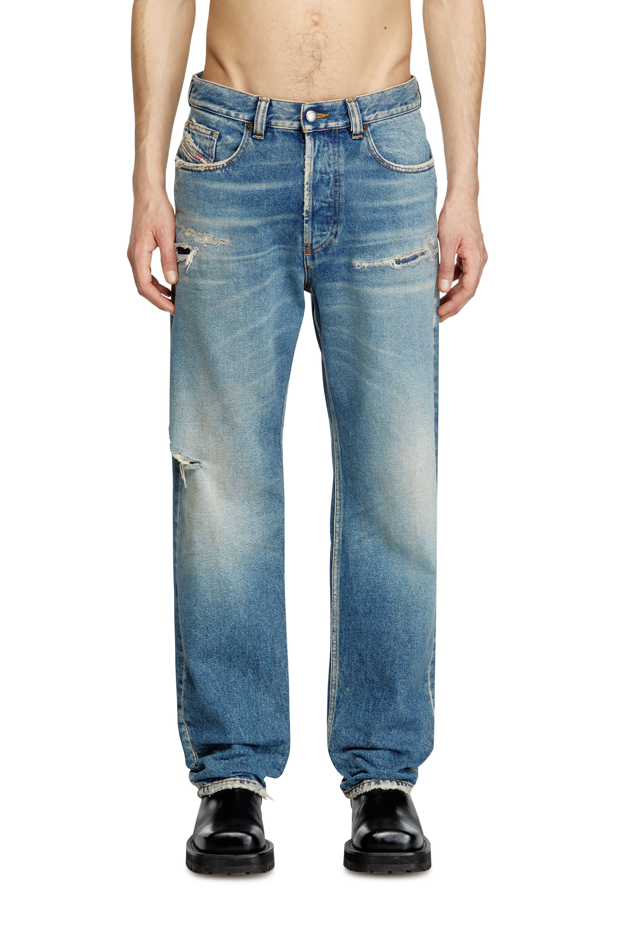 Diesel - Regular Jeans 2024 D-Macs 09L43 Homme, Bleu moyen - Image 3