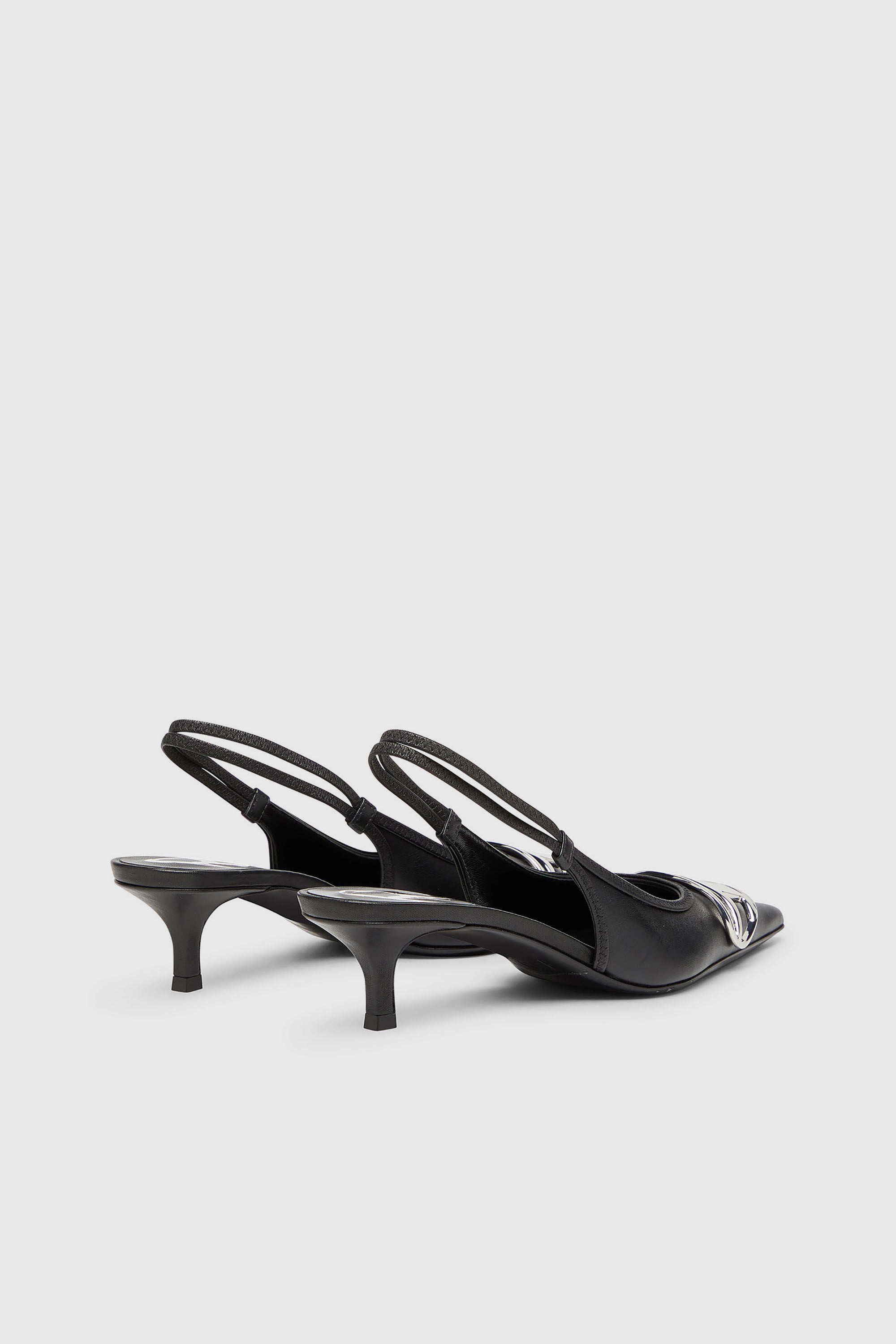 Diesel - D-VENUS SB 40, D-Venus-Escarpins slingback en cuir nappa Femme in Noir - 3