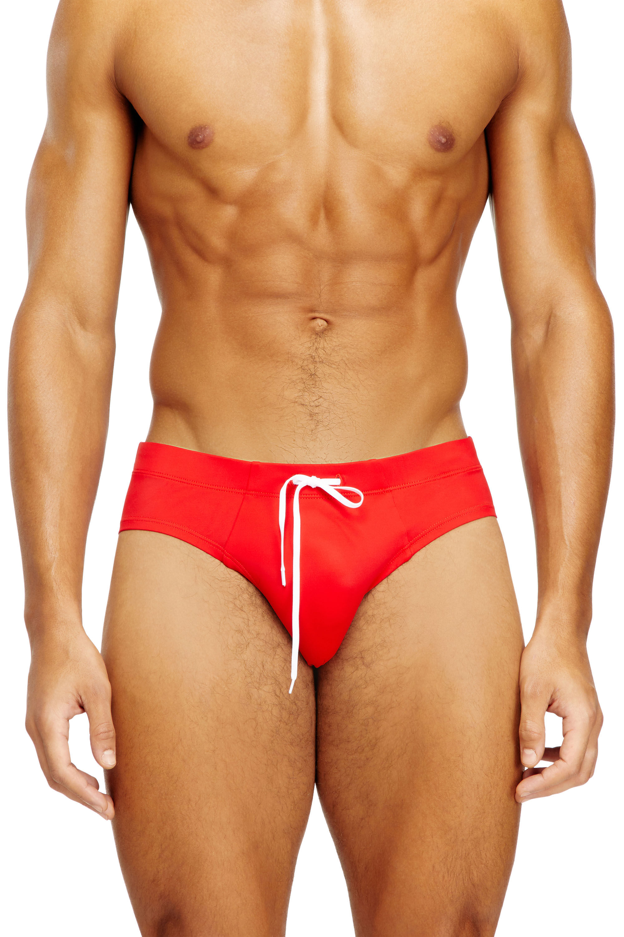 Diesel - ALFIE-D-CORE, Maillot de bain en lycra avec logo au dos Homme in Rouge - 1