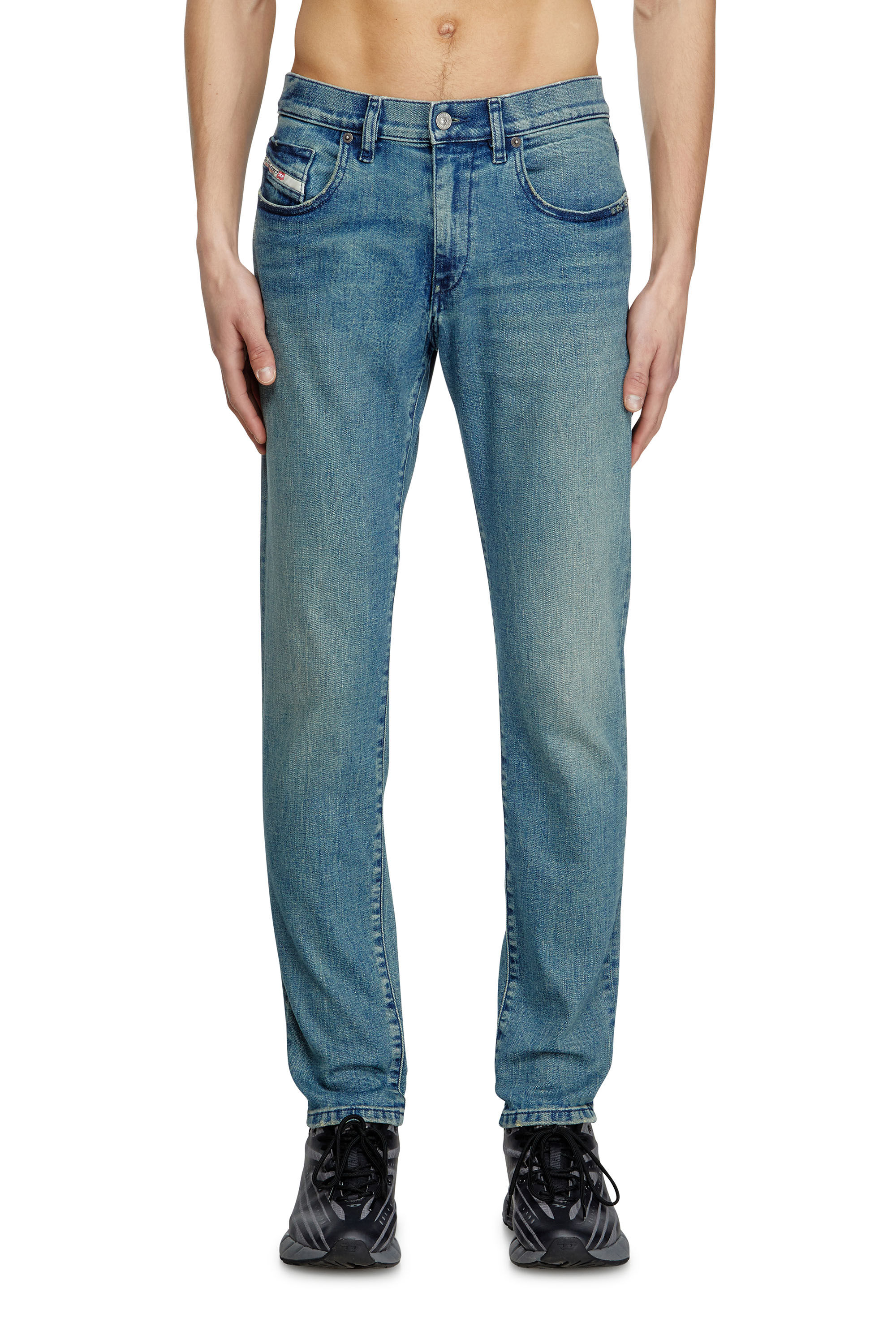 Diesel - Slim Jeans 2019 D-Strukt 0BMBW Homme, Bleu moyen - Image 3