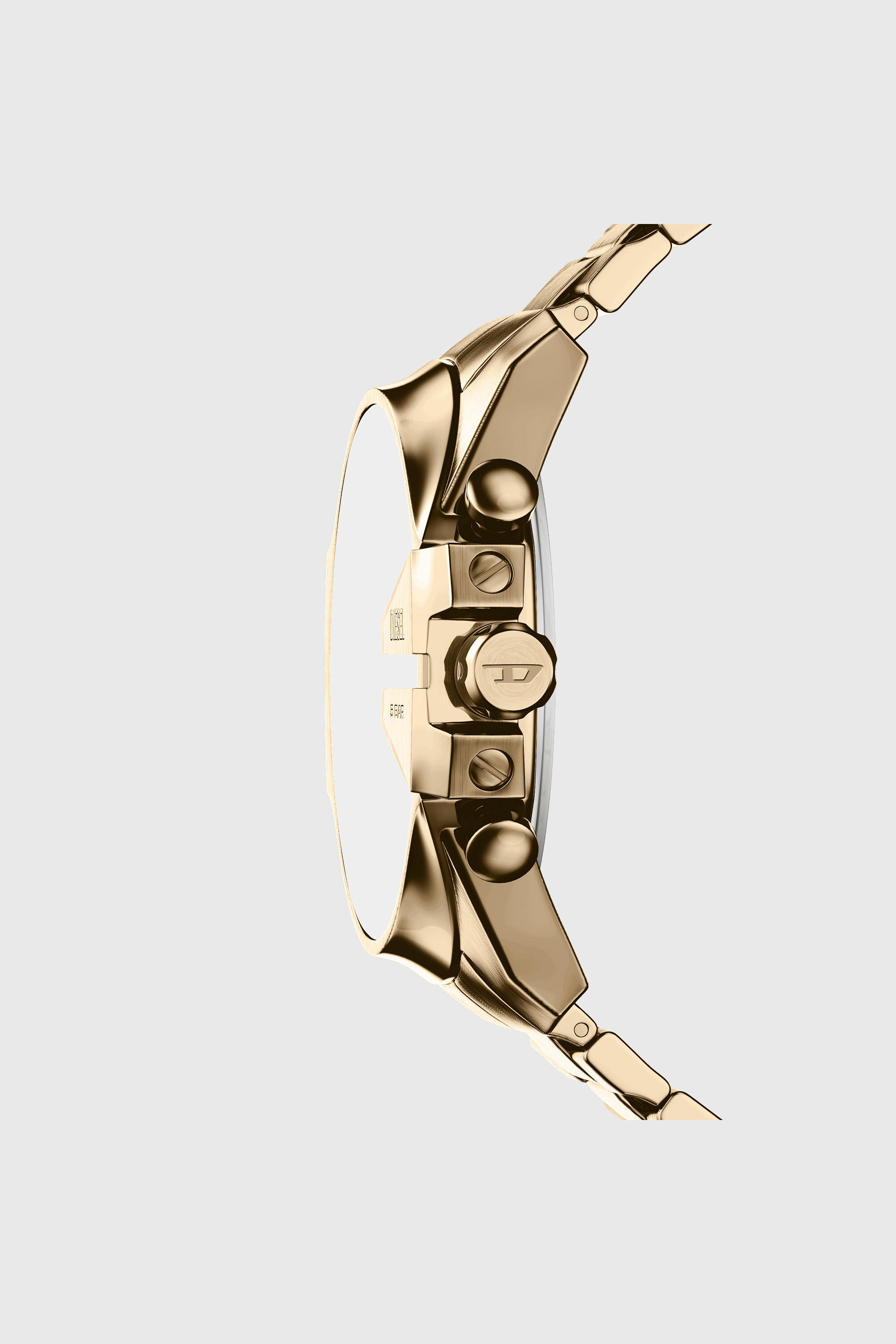 Diesel - DZ4736 WATCH, Montre Mega Chief Slim en acier inoxydable finition or vieilli Homme in Dor&eacute; - 2