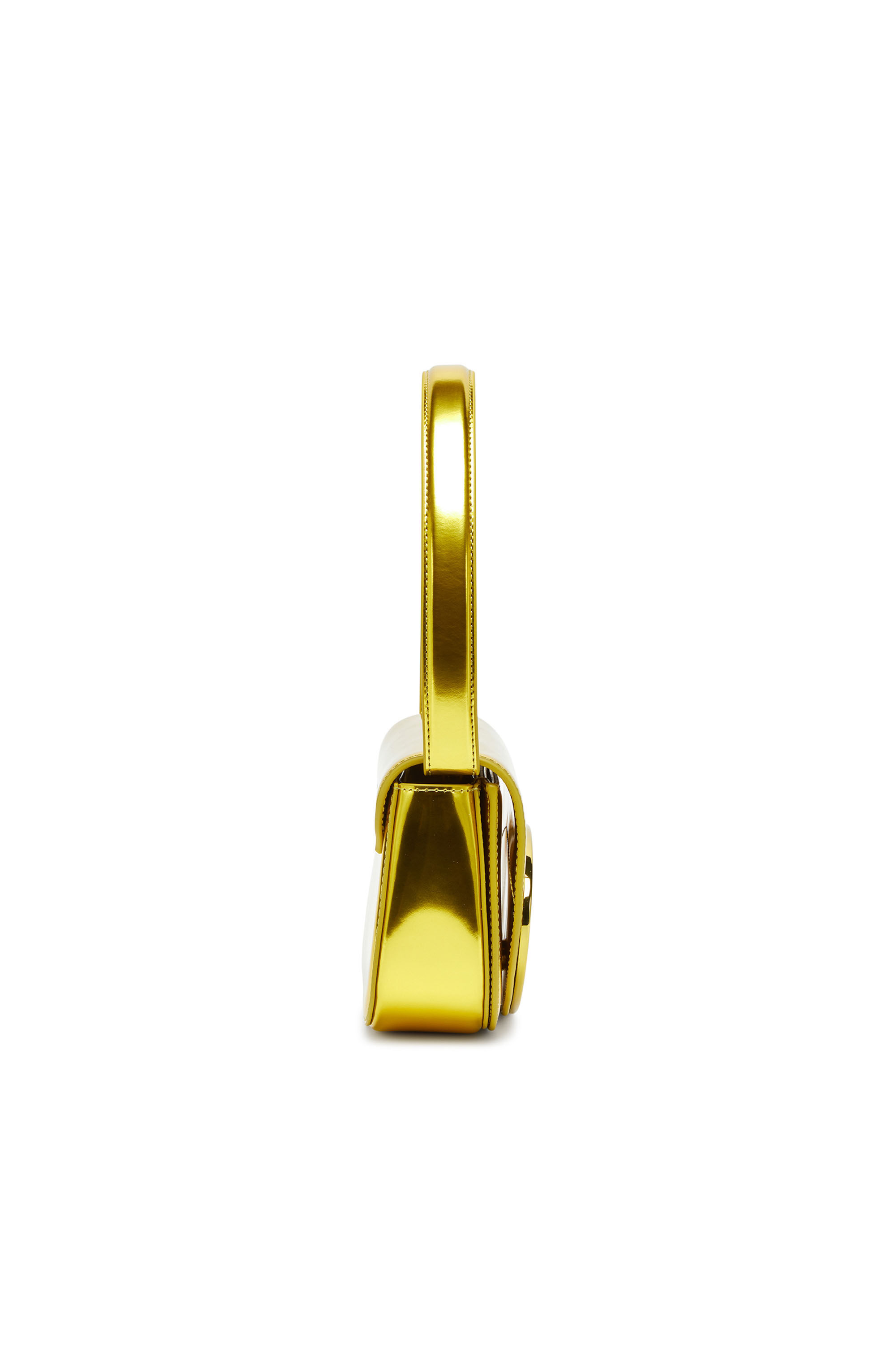 Diesel - 1DR, Woman's 1DR-Iconic shoulder bag in mirrored leather in Yellow - 4