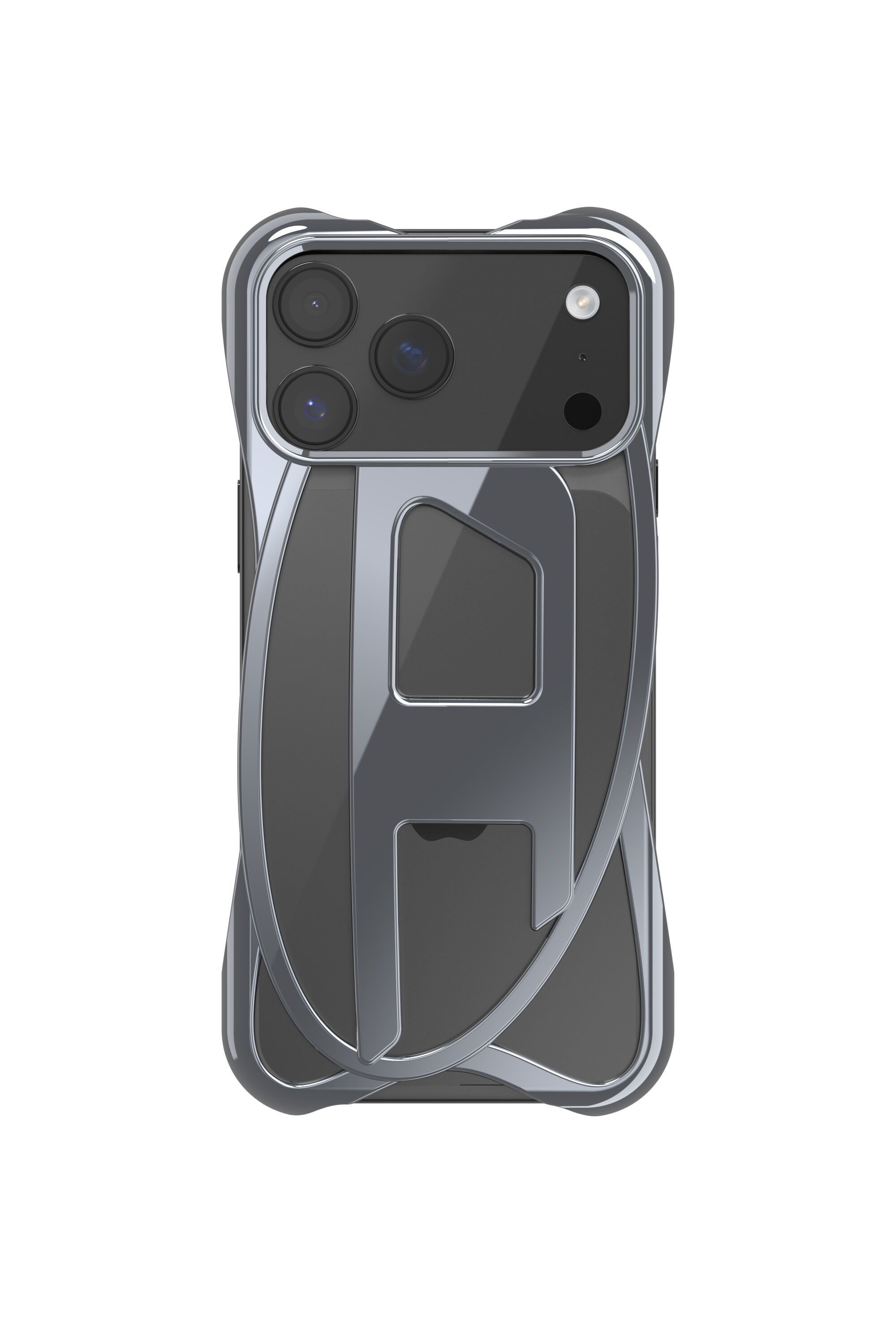 Diesel - 60446  D FRAME CASE, Étui brillant Caged D pour iPhone 17 Pro Max Mixte in Gris - 2