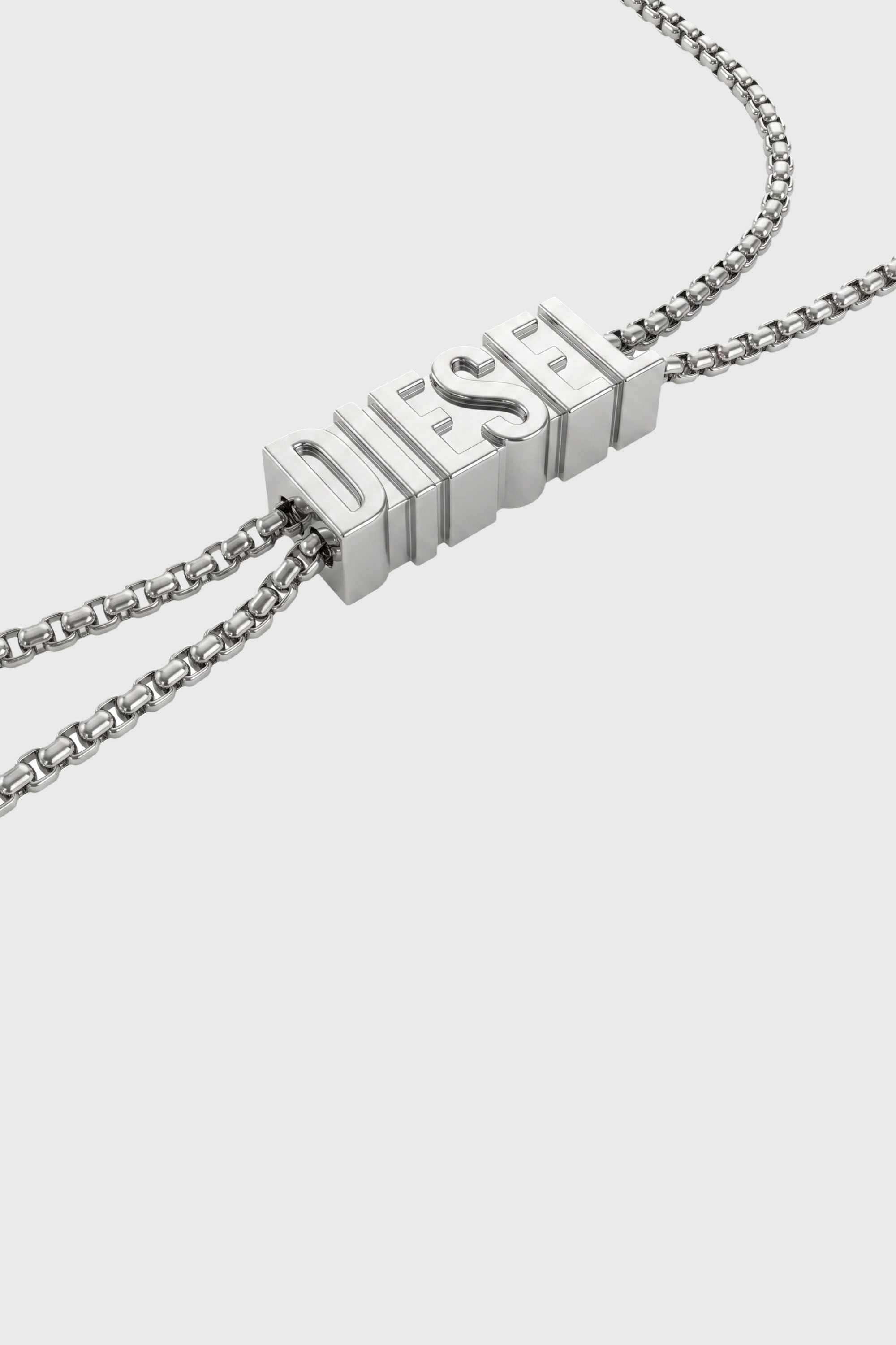 Diesel - 60669 EARBUDS CHAIN EARBUNDS CHAIN, Collier D Chain pour &eacute;couteurs Mixte in Gris argent&eacute; - 3