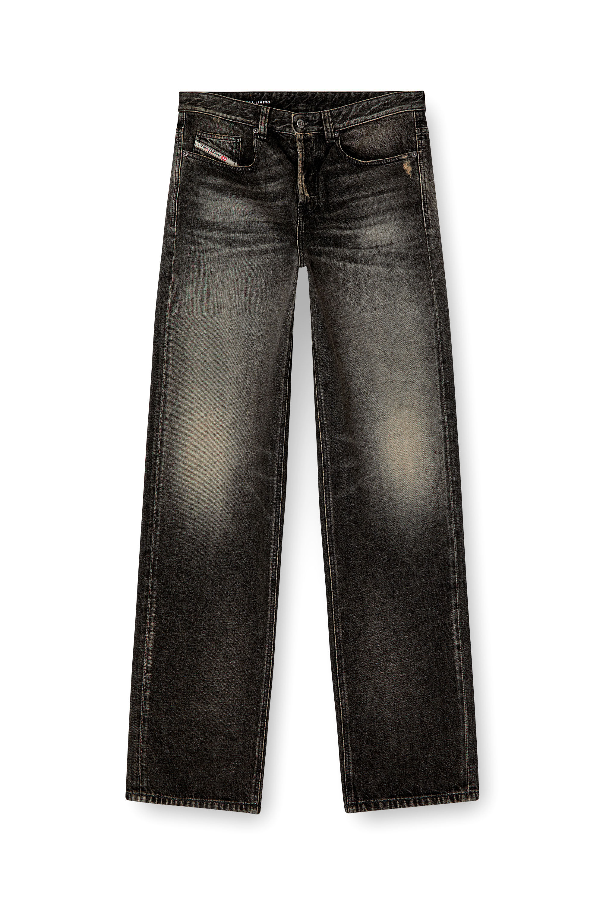Diesel - Relaxed Jeans 2001 D-Macro 007Z1 Homme, Noir/Gris foncé - Image 2