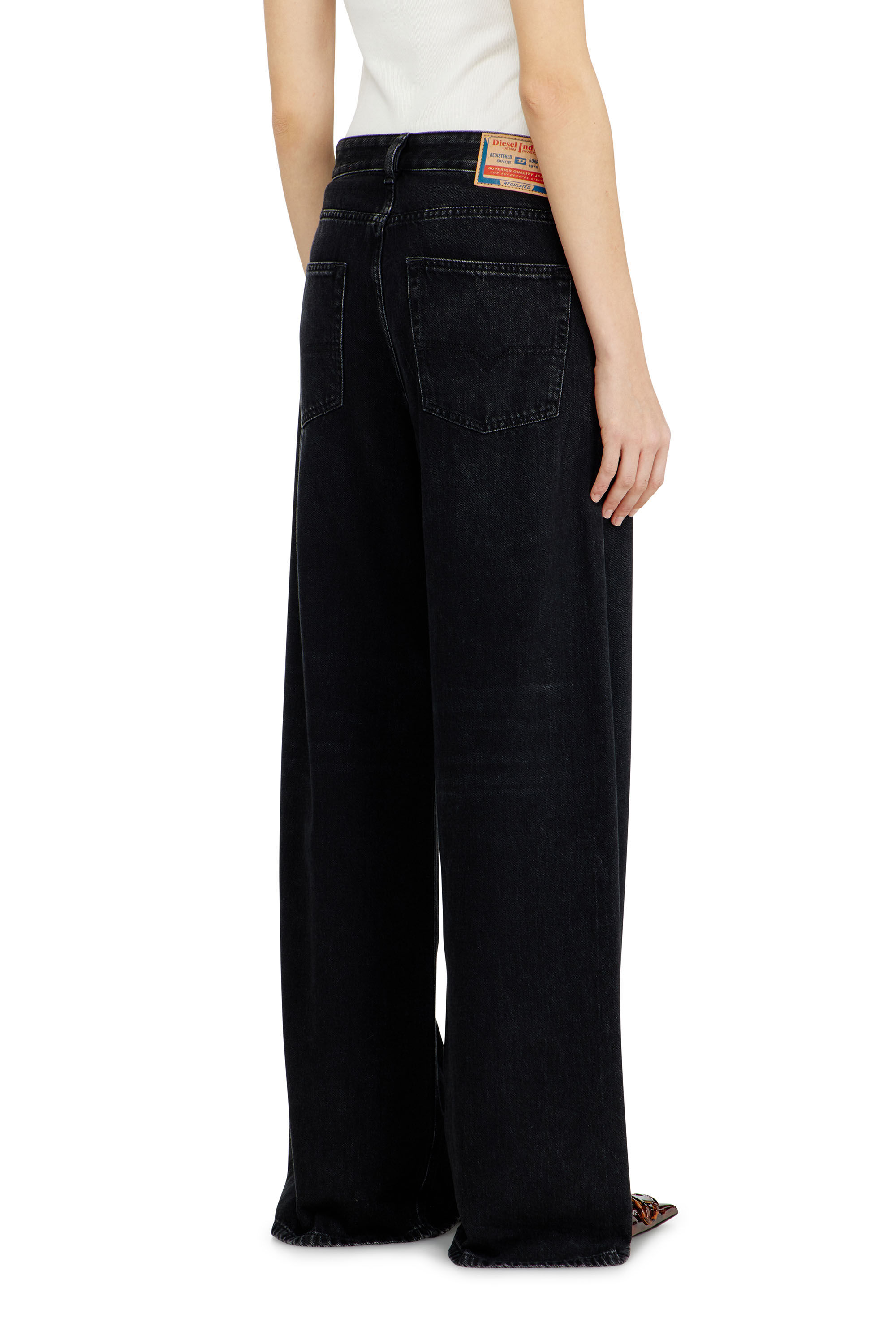 Diesel - Relaxed Jeans 1996 D-Sire 09P09 Mixte, Noir/Gris fonc&eacute; - Image 5