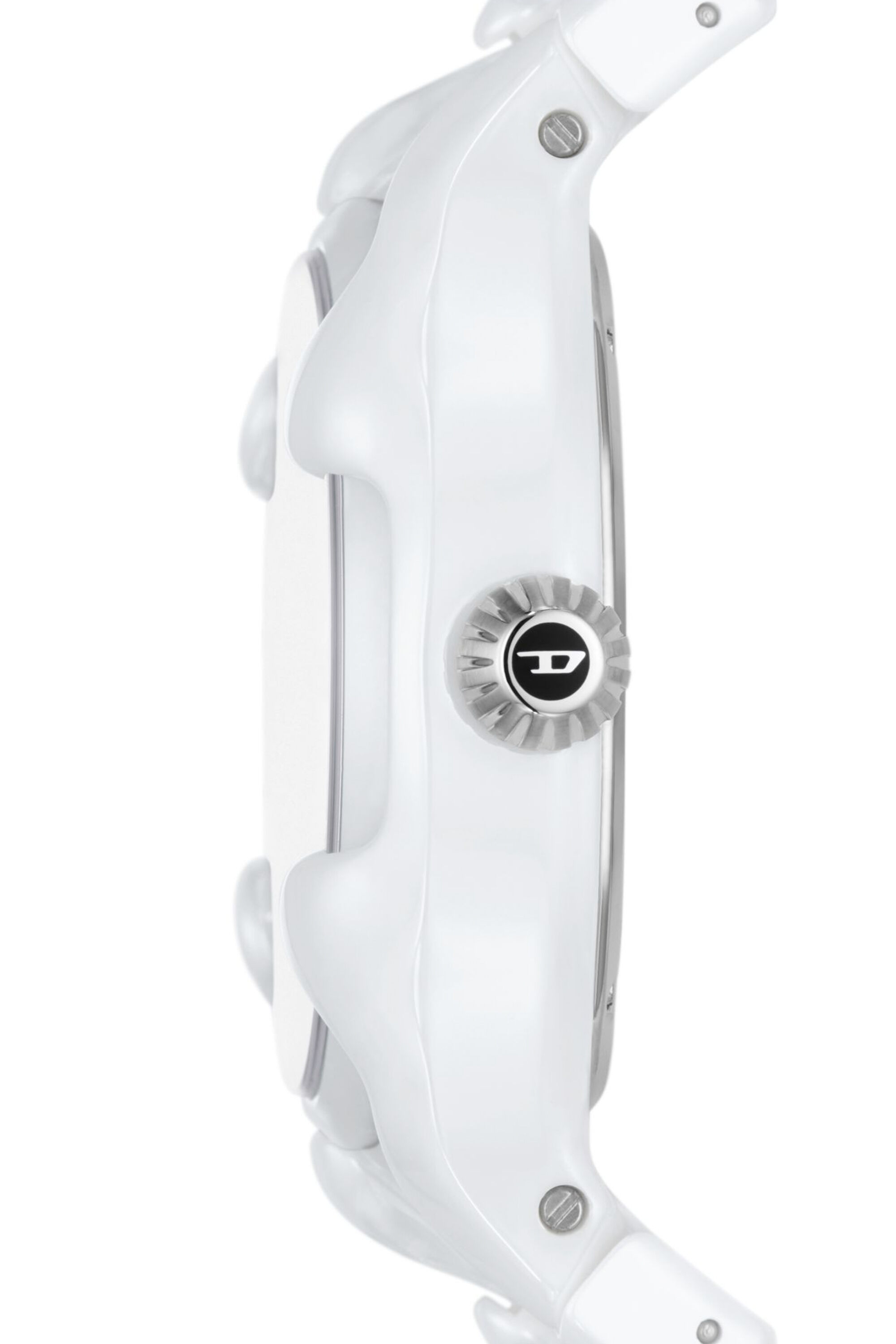 Men's Vert three-hand date white ceramic watch | White | Diesel