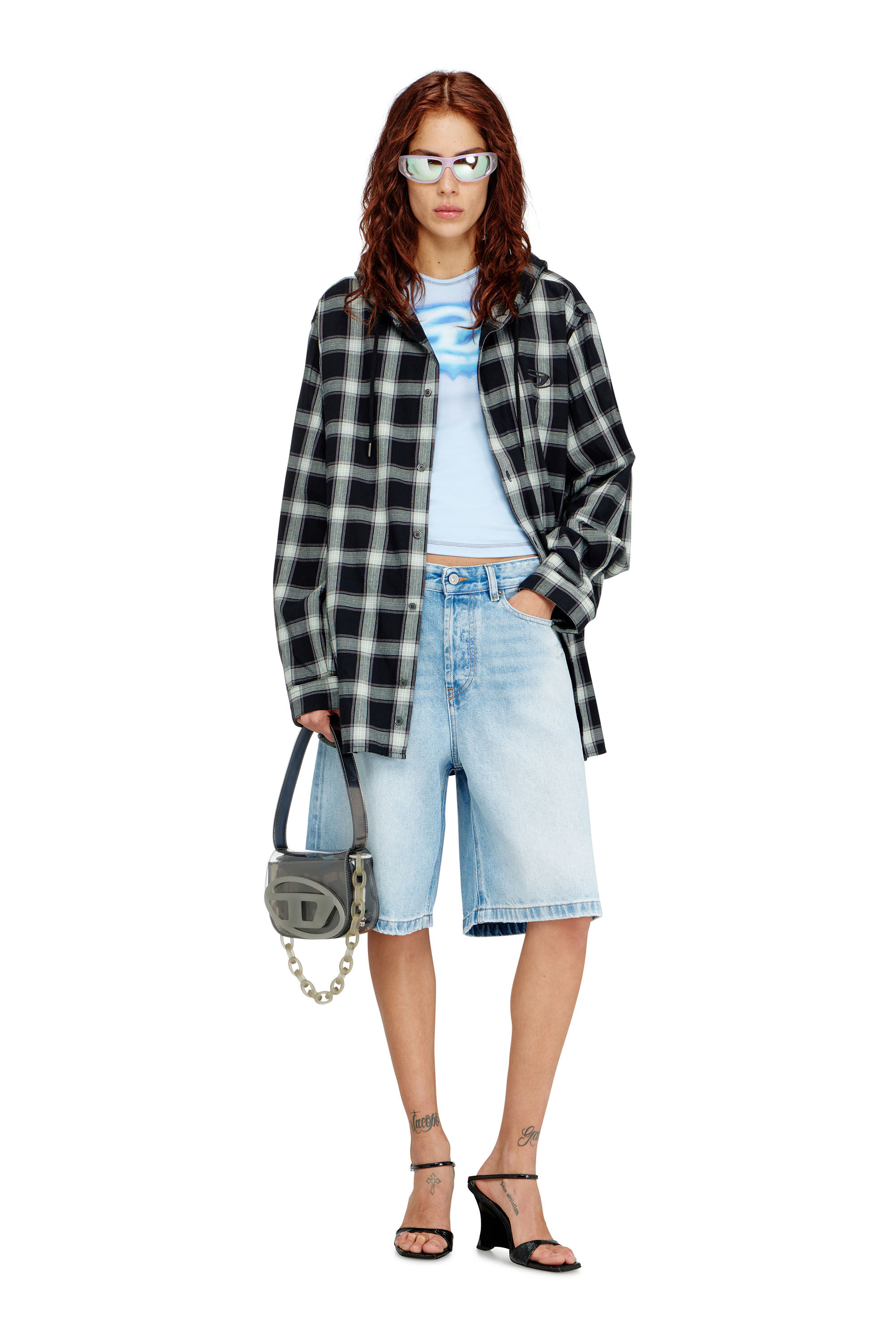 Diesel - DE-SIRE-SHORT, Short en denim d&eacute;truit Femme in ToBeDefined - 1