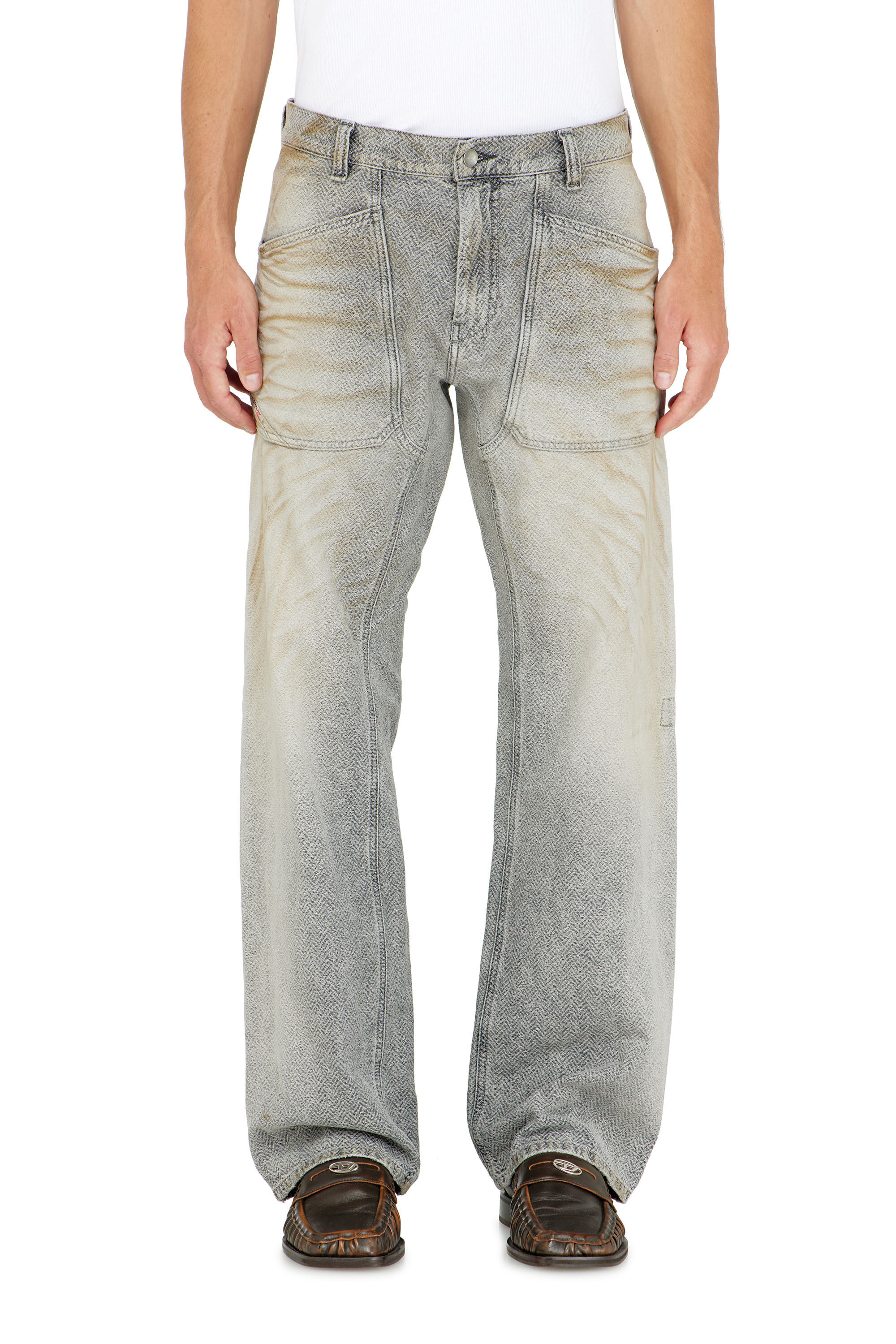 Diesel - Relaxed Jeans D-Zeta 09Q11 Homme, Gris - Image 4