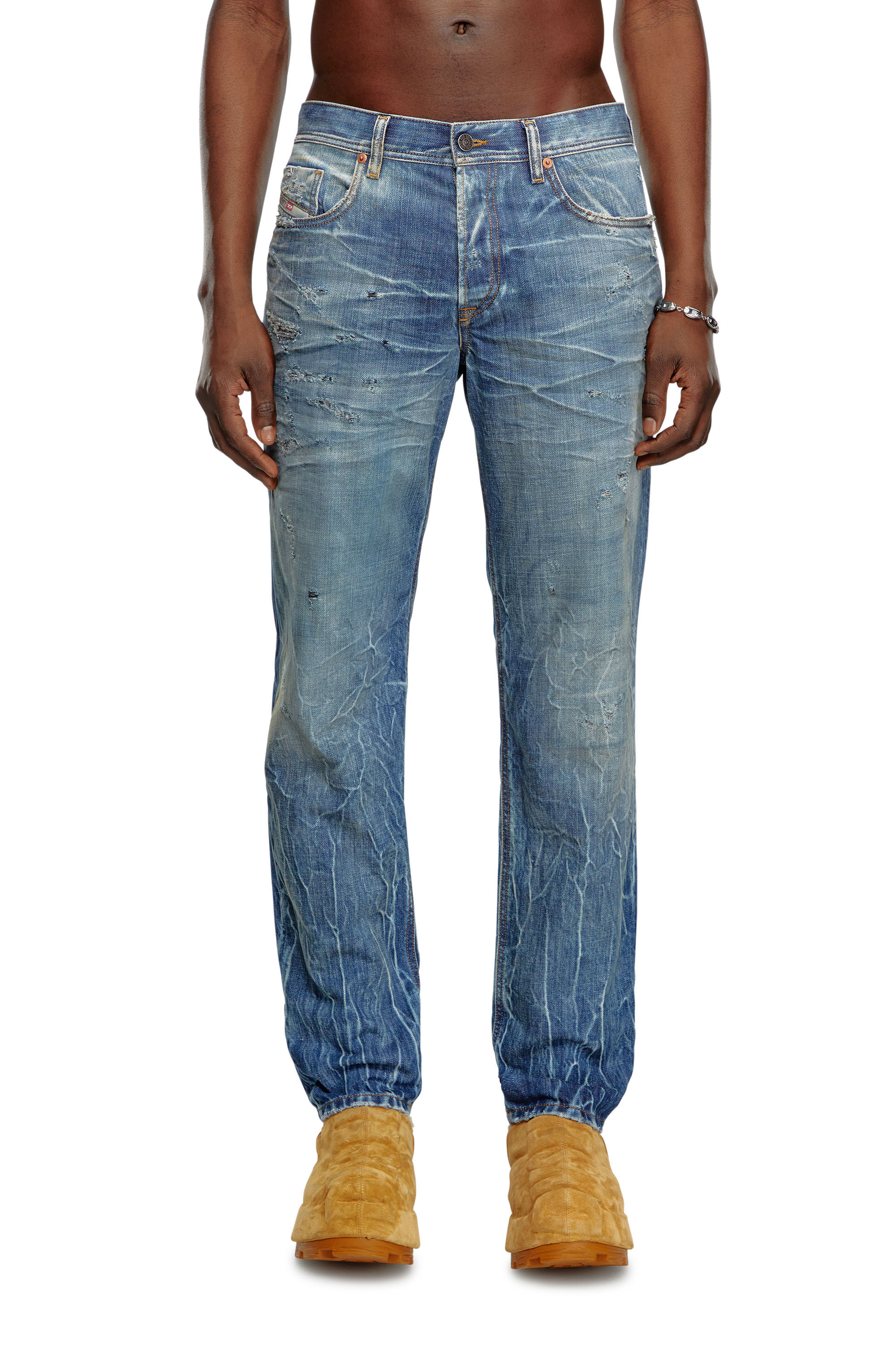 Diesel - Homme Tapered Jeans 2023 D-Finitive 09K37, Bleu moyen - Image 3