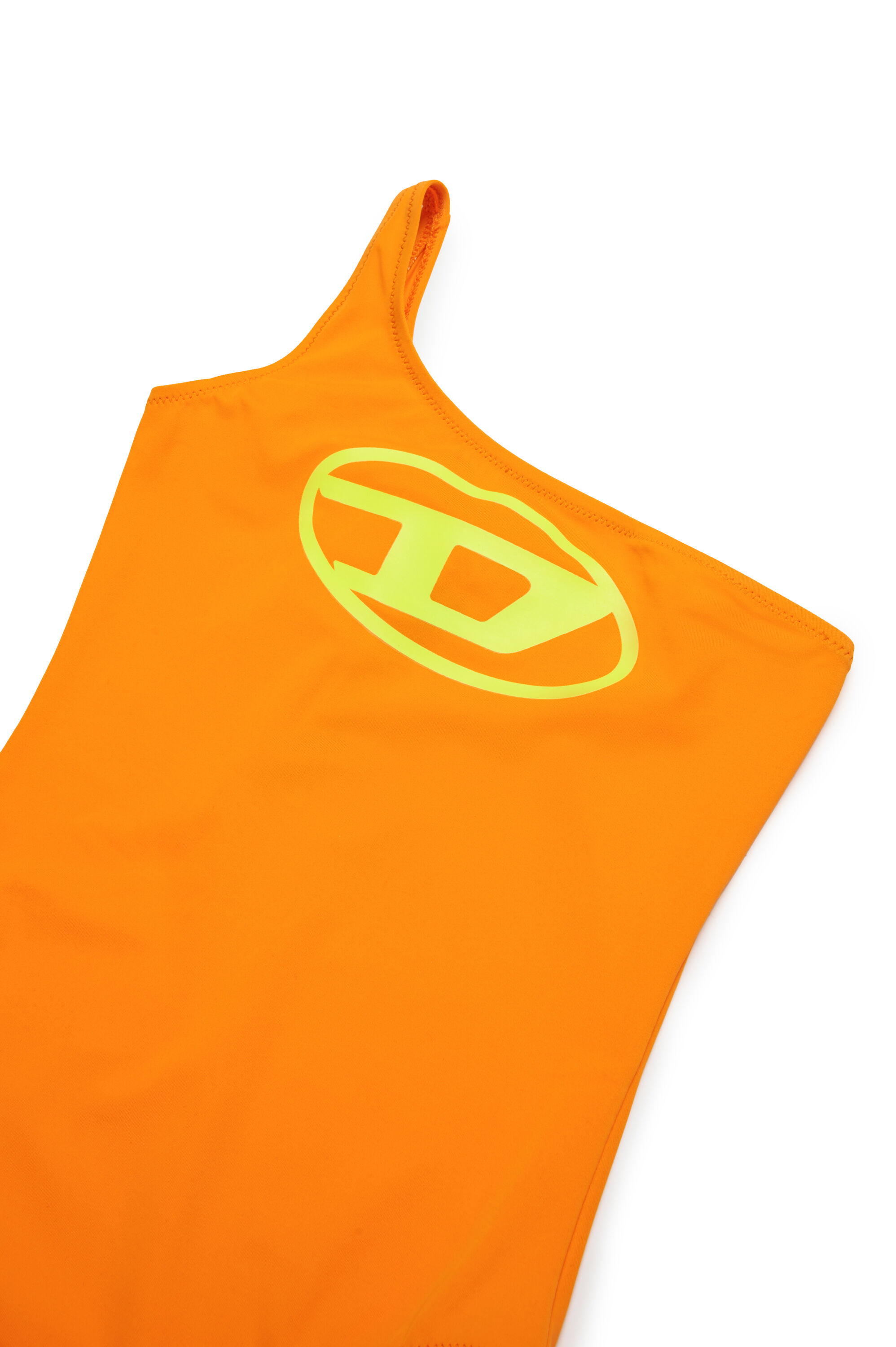 Diesel - MUNNYX, Maillot de bain à une épaule avec logo Oval D Femme in Orange - 3