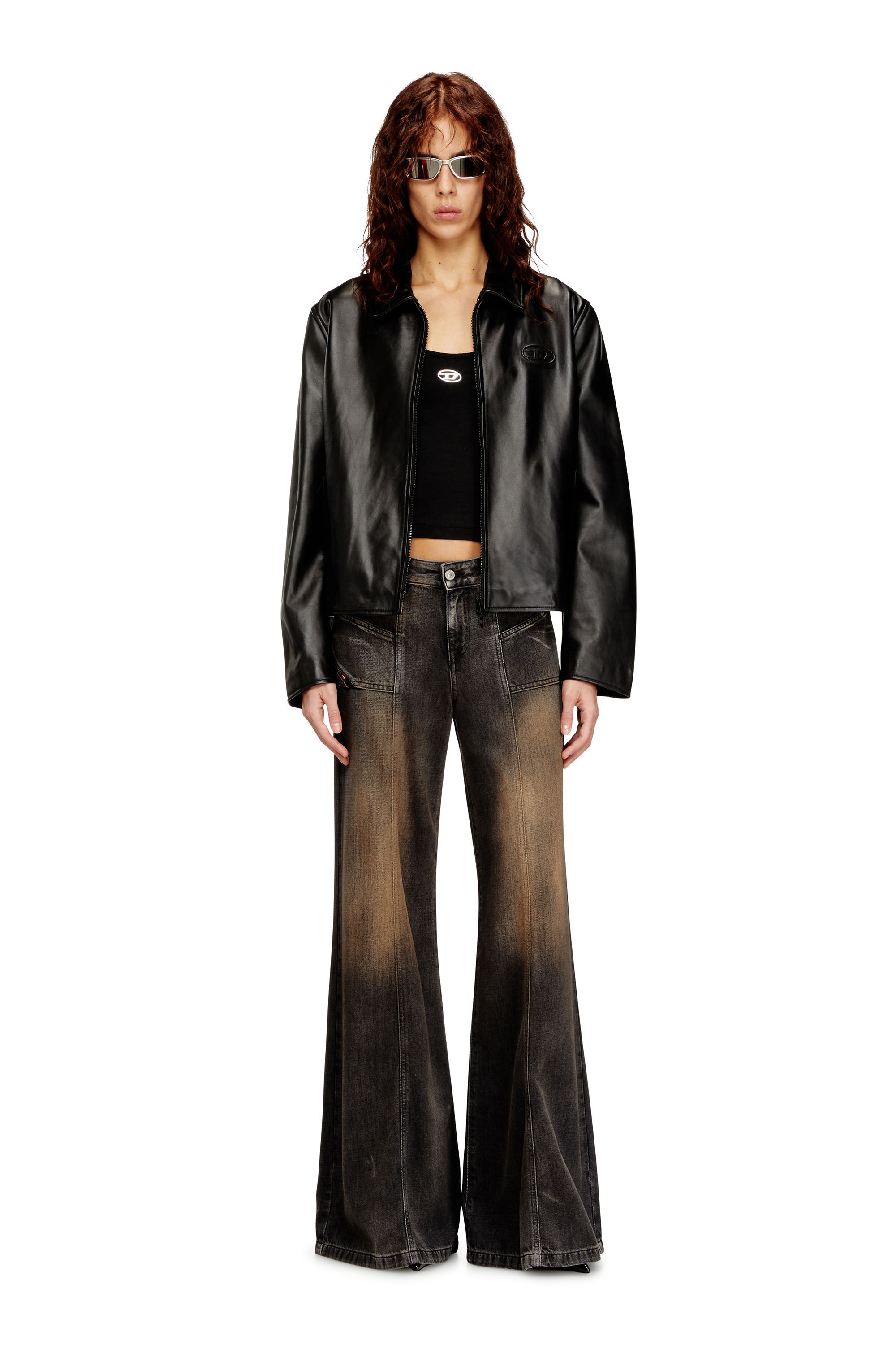 Diesel - Flare Jeans D-Akii 068TX Femme, Noir/Gris foncé - Image 1