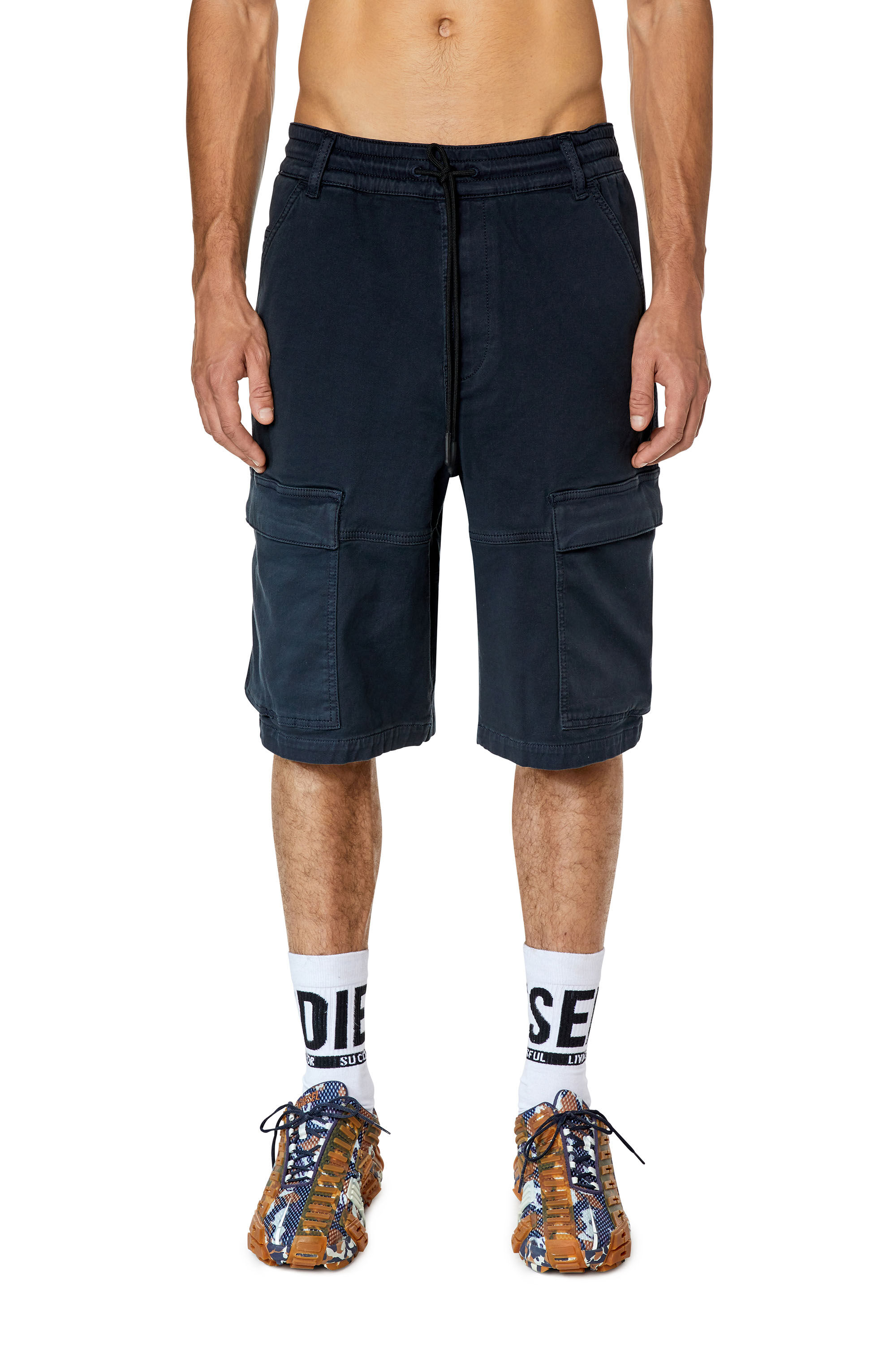 Diesel - D-KROOLEY-CARGO-SHORT JOGG, Dark Blue - Image 3